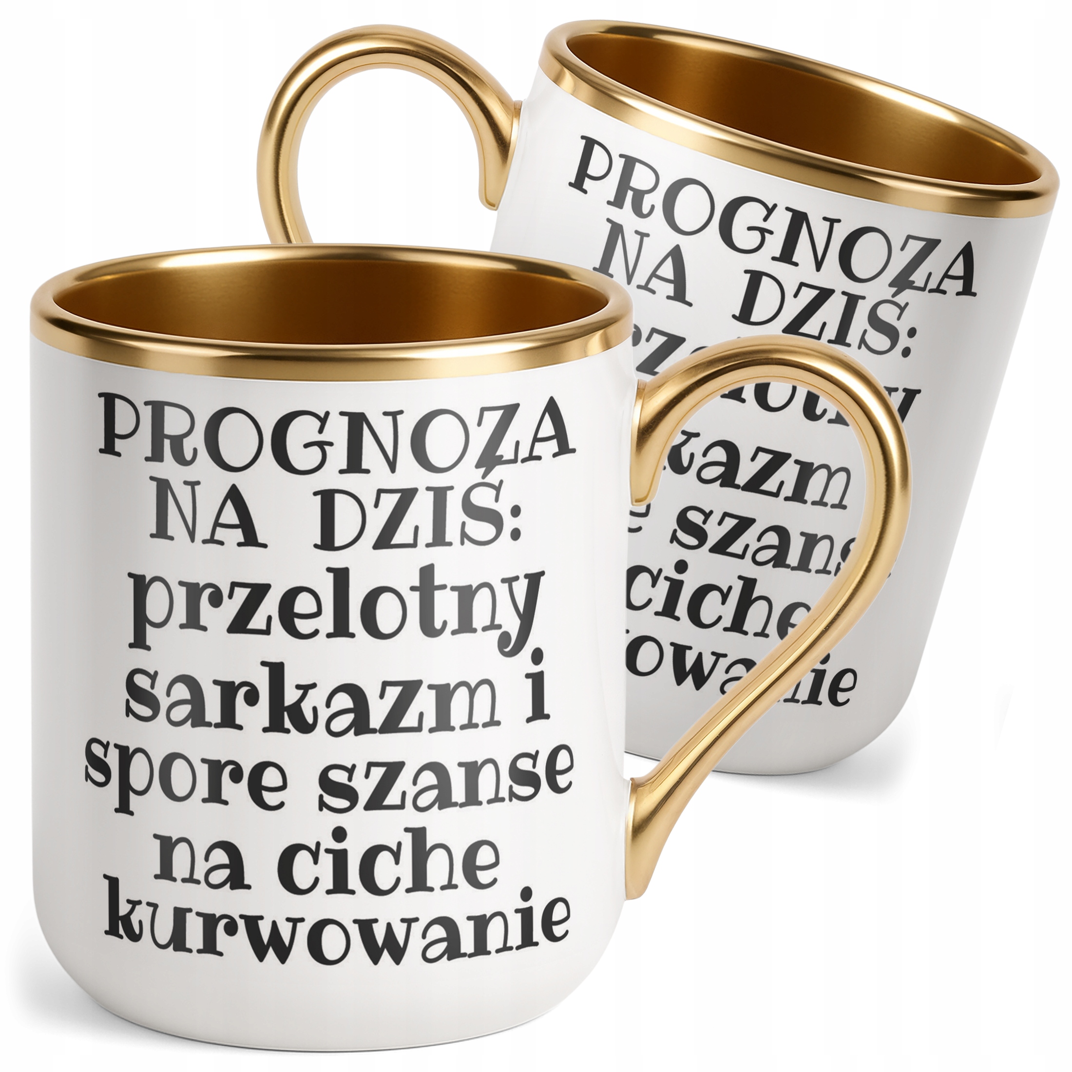 Kubek Premium Złoty Prognoza Na Dziś Sarkastyczny Zabawny Prezent