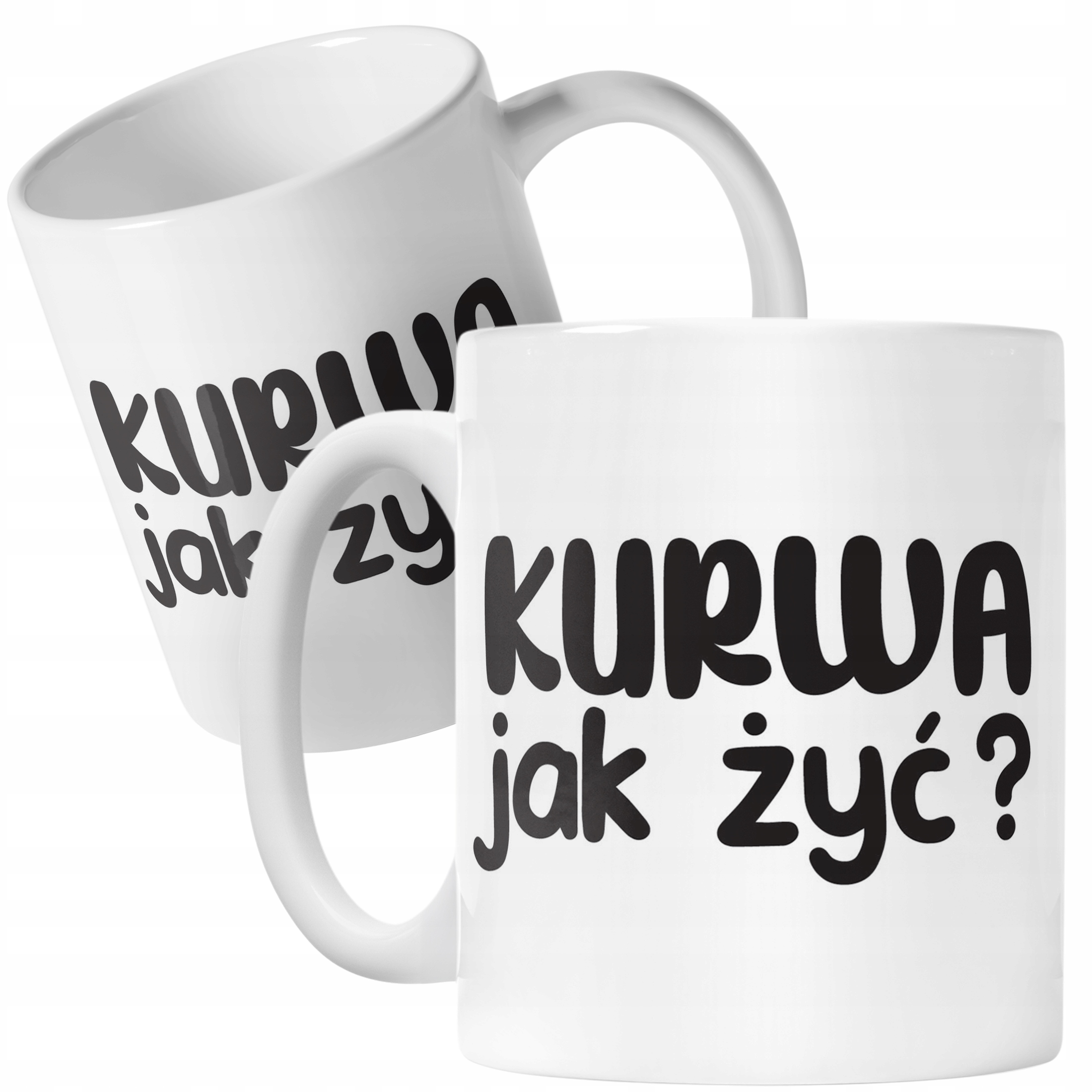 Kubek ceramiczny Ku**a Jak Żyć Śmieszny Zabawny Prezent