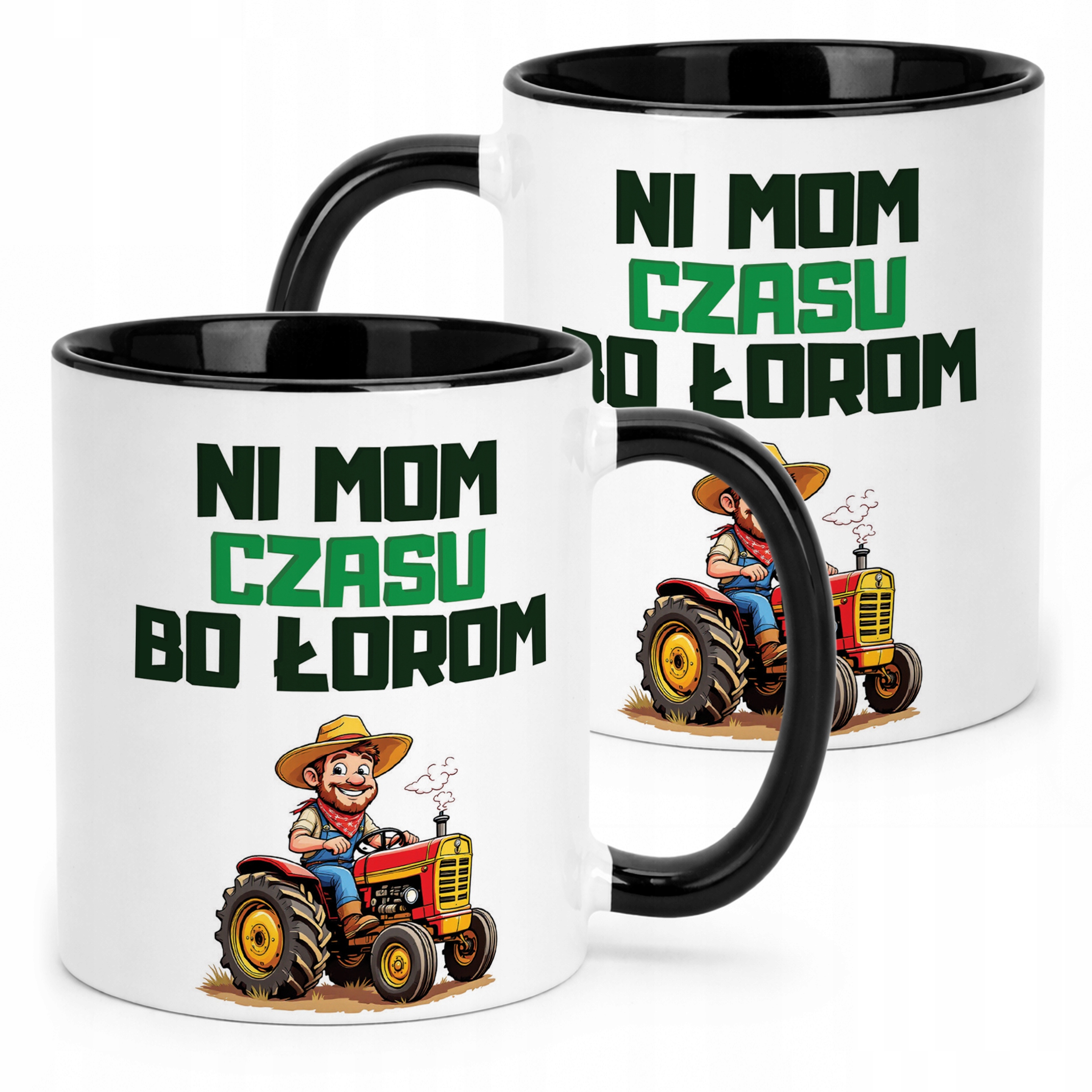 Kubek Czarny Rolnik Dla Rolnika Traktor Zabawny Prezent Upominek