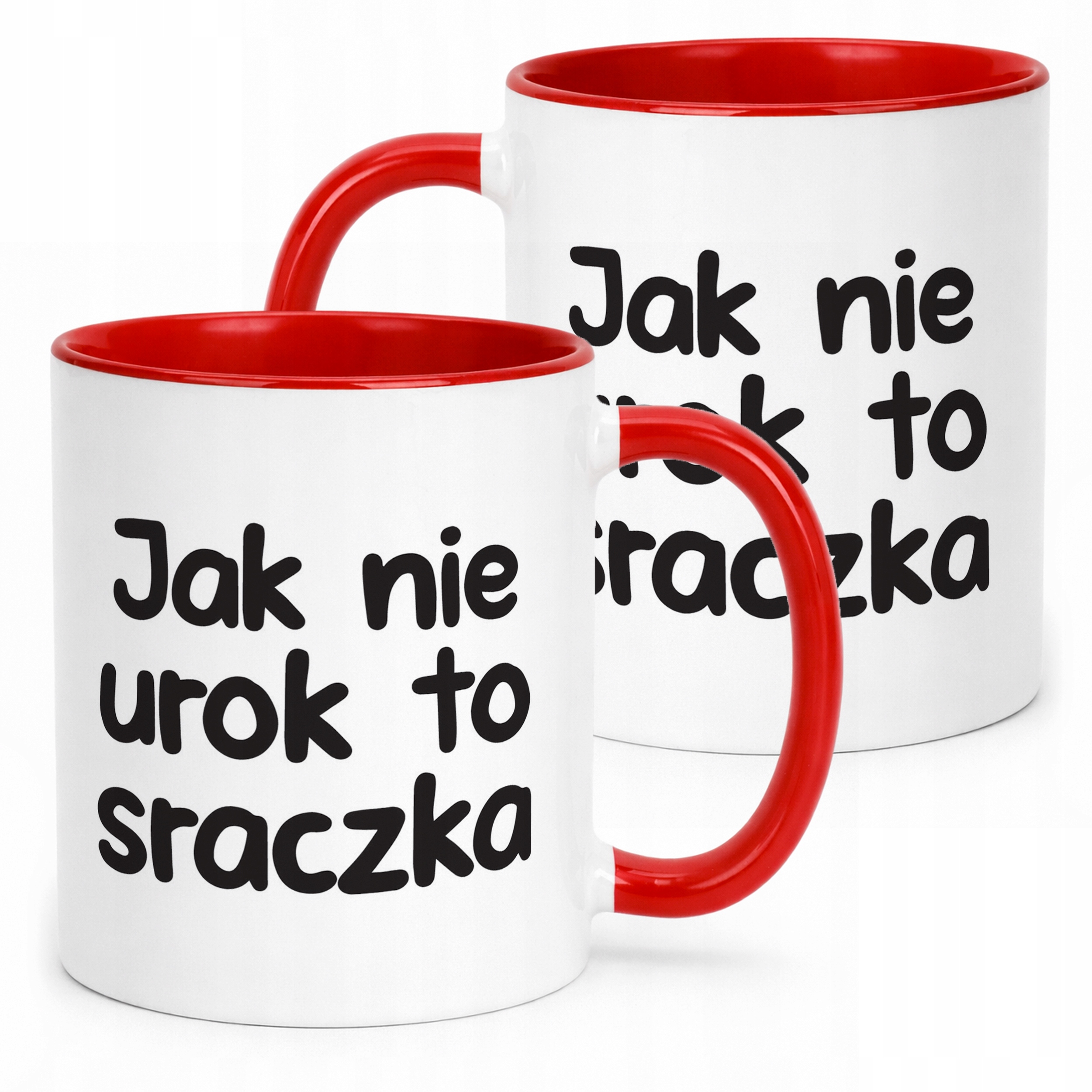 Kubek Czerwony Jak Nie Urok To Sraczka Śmieszny Zabawny Prezent