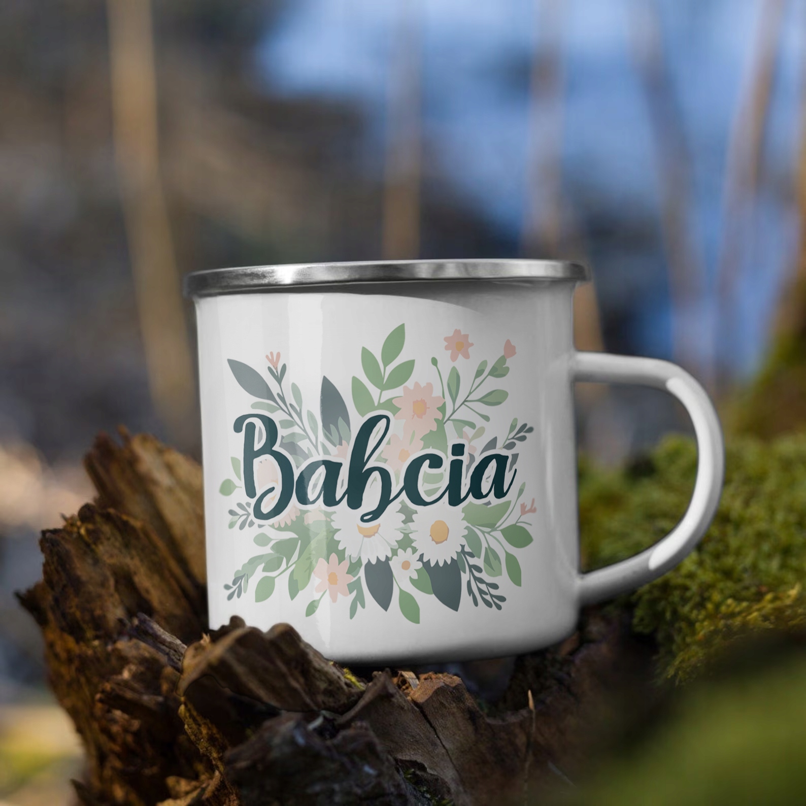 Emaliowany Kubek Garnuszek 300 ml Dzień Babci Prezent Upominek Babcia