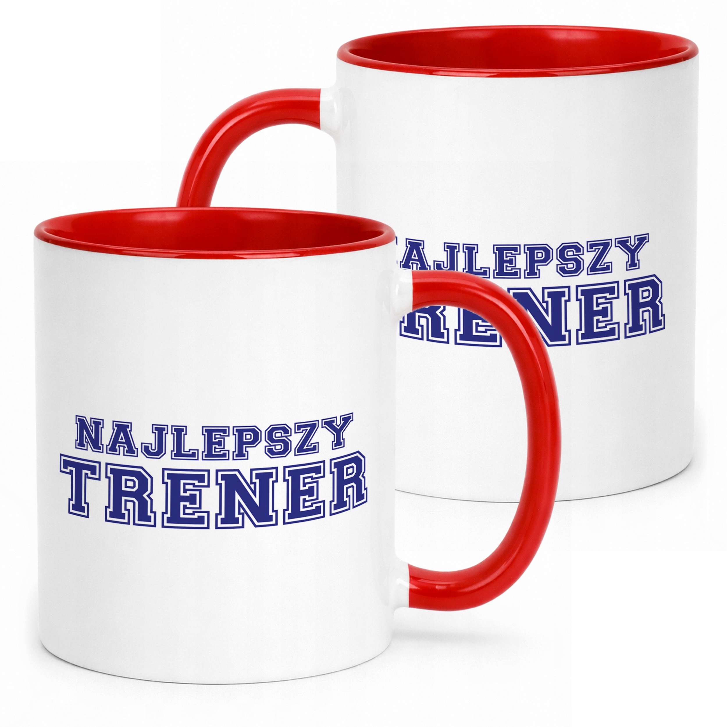 Kubek Czerwony Najlepszy Trener Sport Prezent Upominek