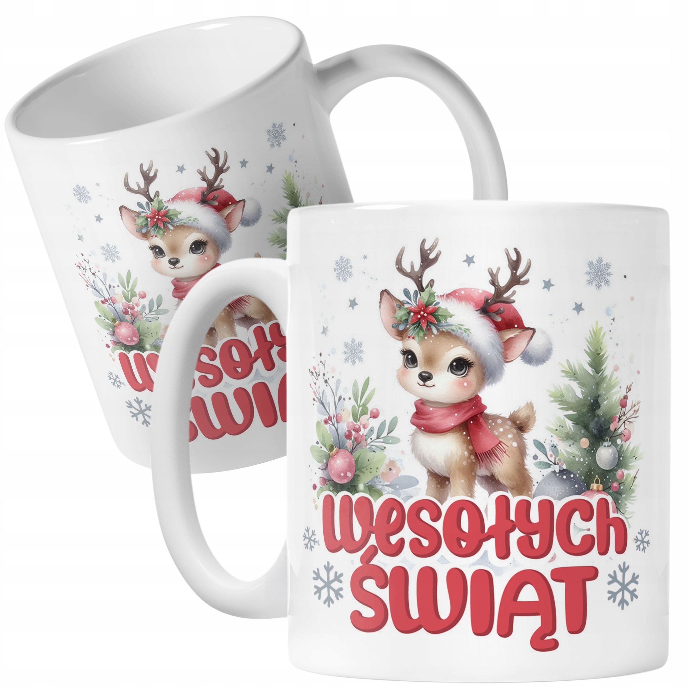 Kubek Ceramiczny Świąteczny Wesołych Świąt Boże Narodzenie Prezent