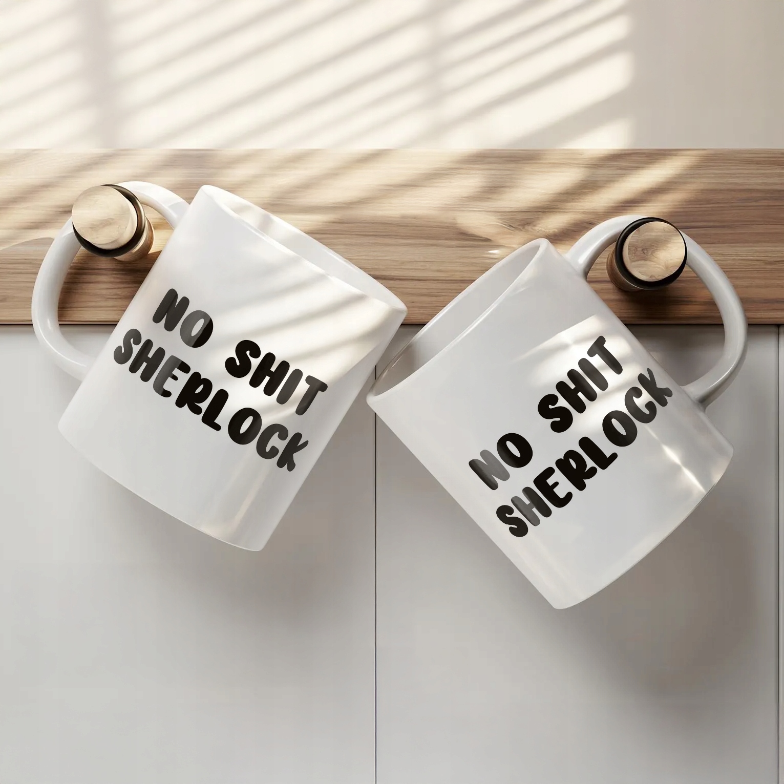 Kubek ceramiczny No Shit Sherlock Śmieszny Zabawny Prezent