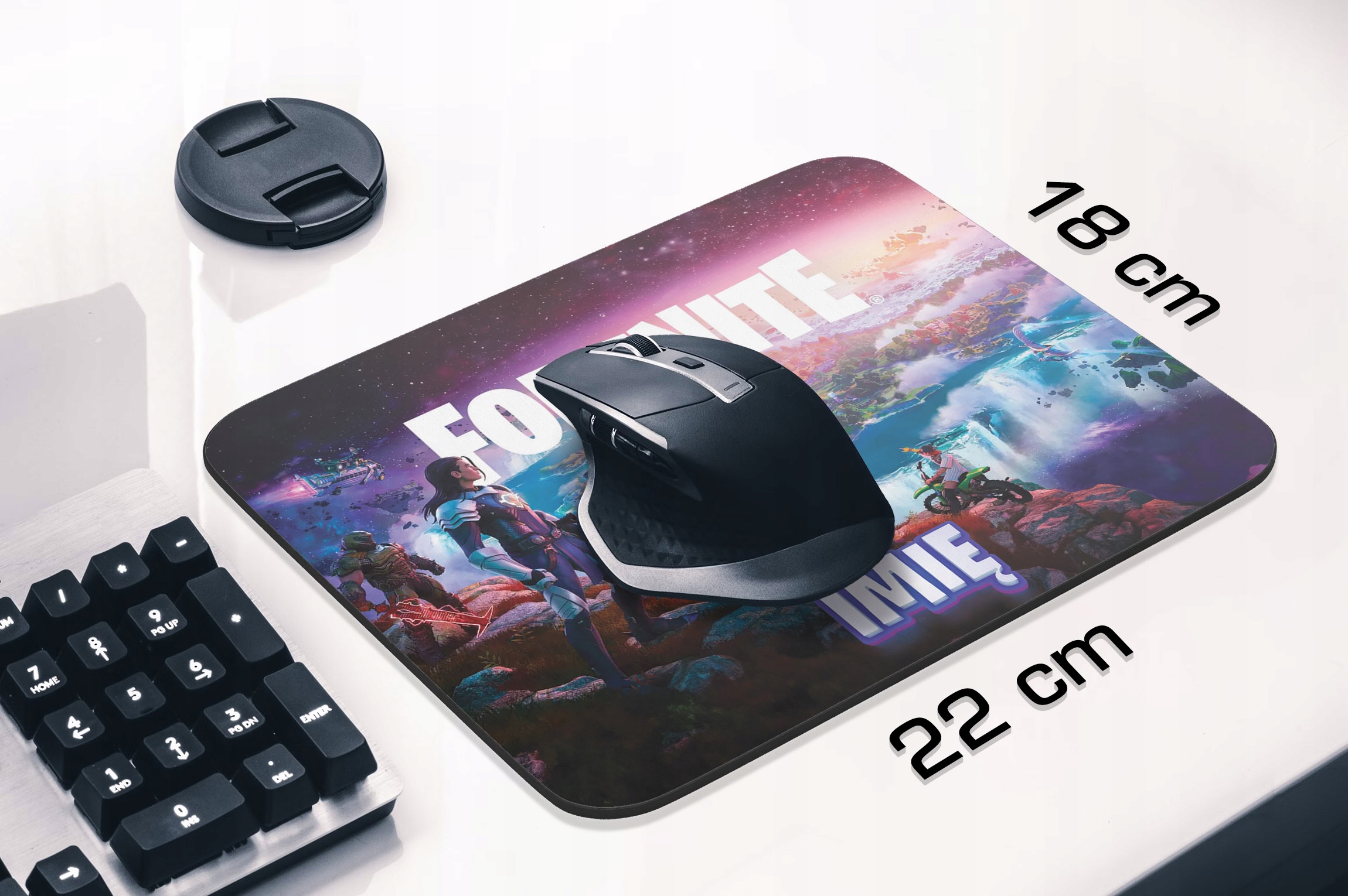 Zestaw Z Imieniem kubek + podkładka pod mysz 22×18 cm FORTNITE Dla Gracza