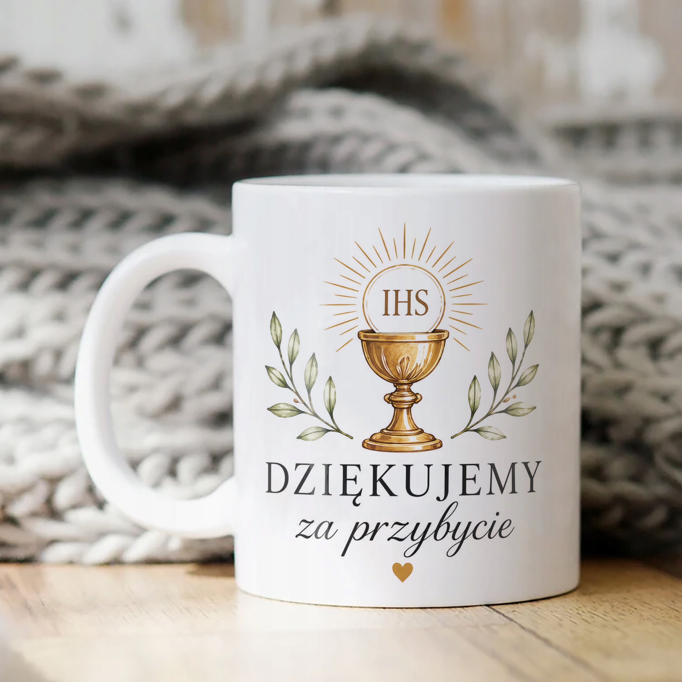 Kubek Pierwsza Komunia Święta podziękowanie dla gości pamiątka