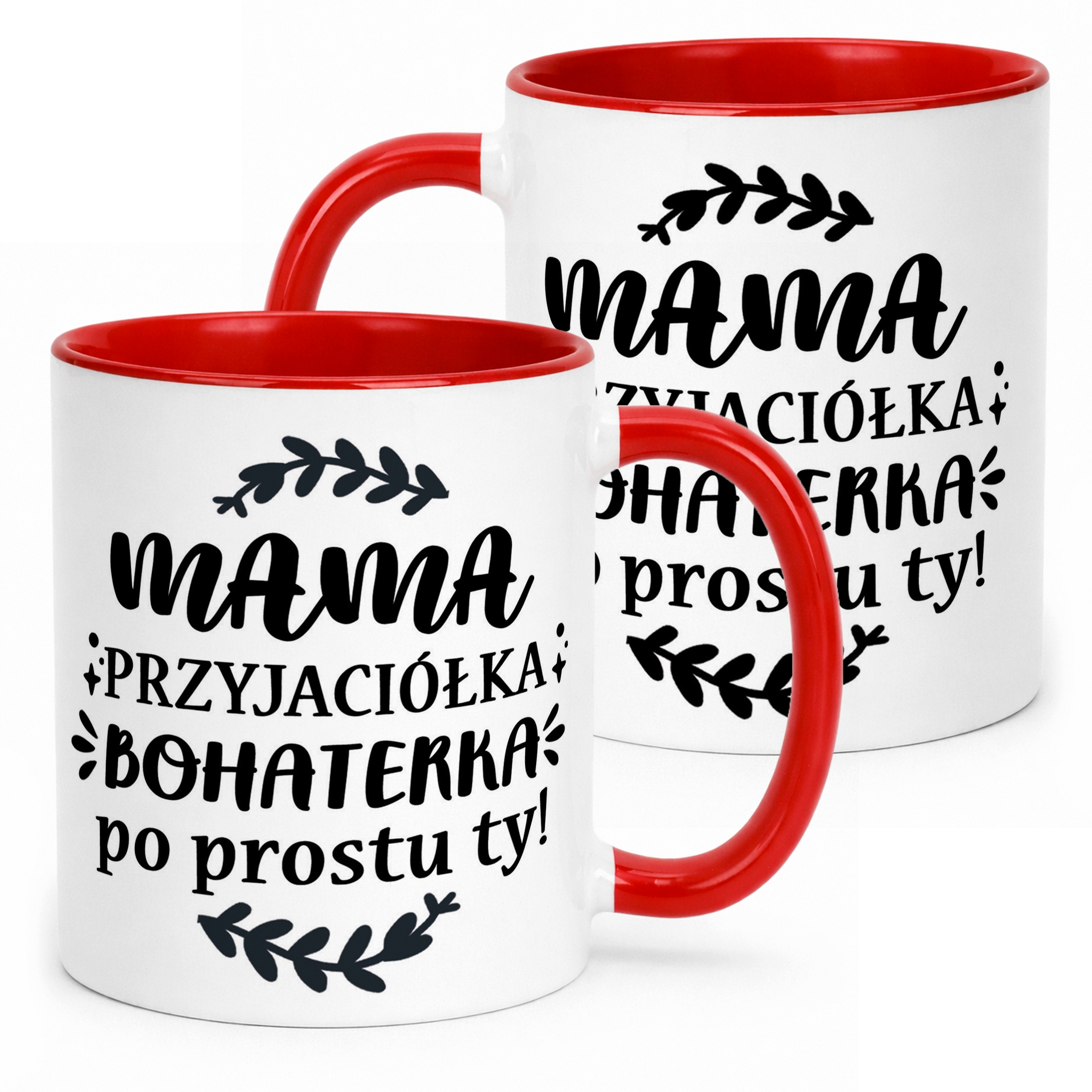 Kubek Czerwony Dzień Matki Dla Mamy Prezent Mama Przyjaciółka Bohaterka