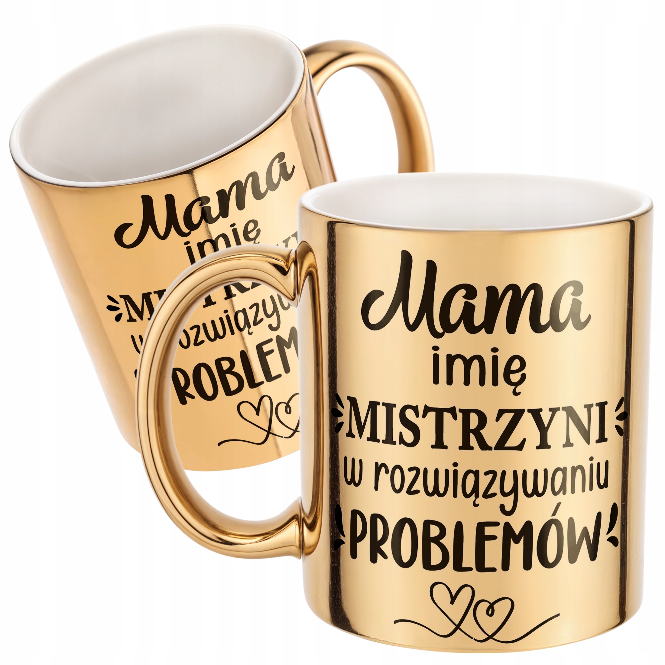 Złoty Kubek ceramiczny Personalizowany Dzień Matki Dla Mamy Prezent