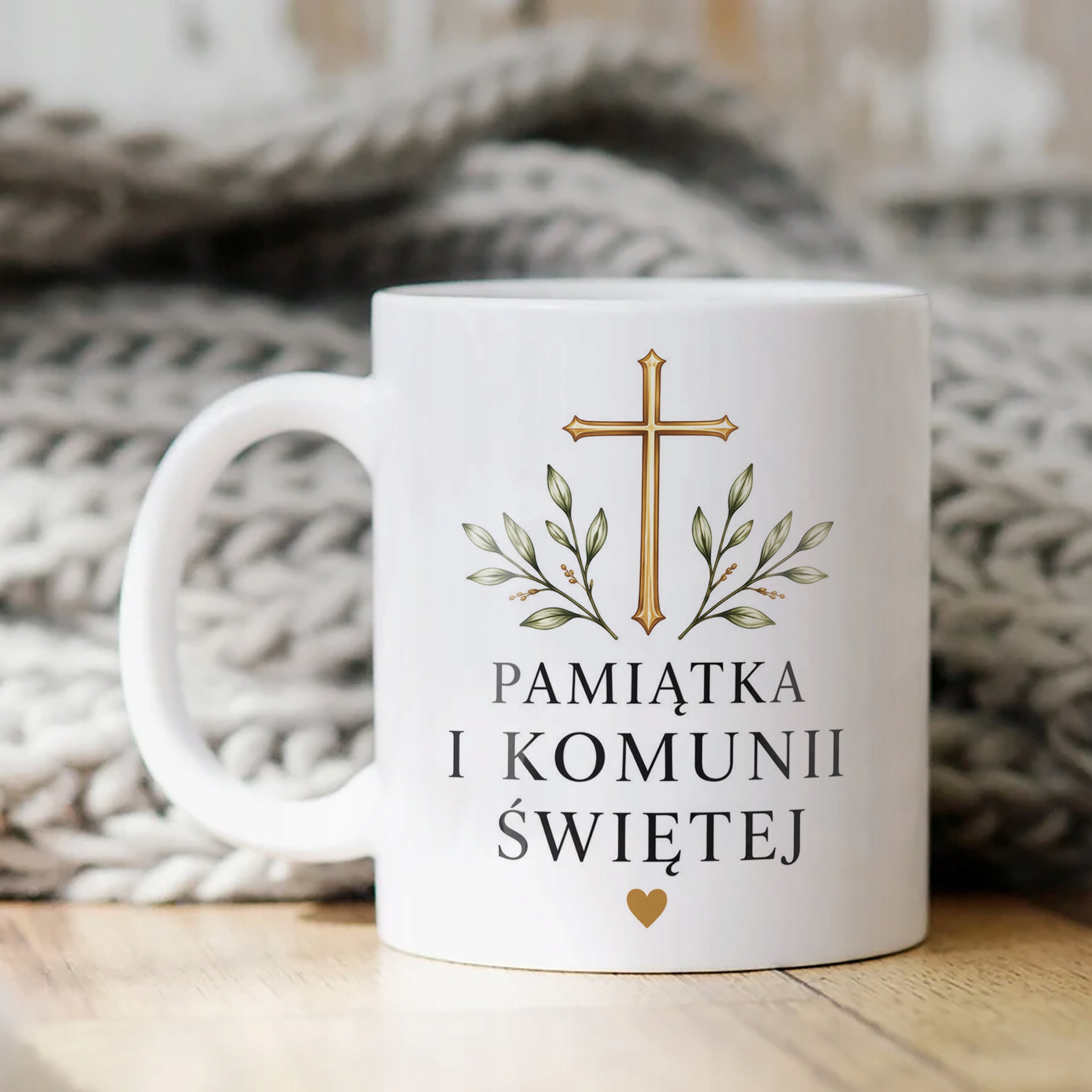 Kubek ceramiczny Pierwsza Komunia pamiątka dla gości przyjęcia