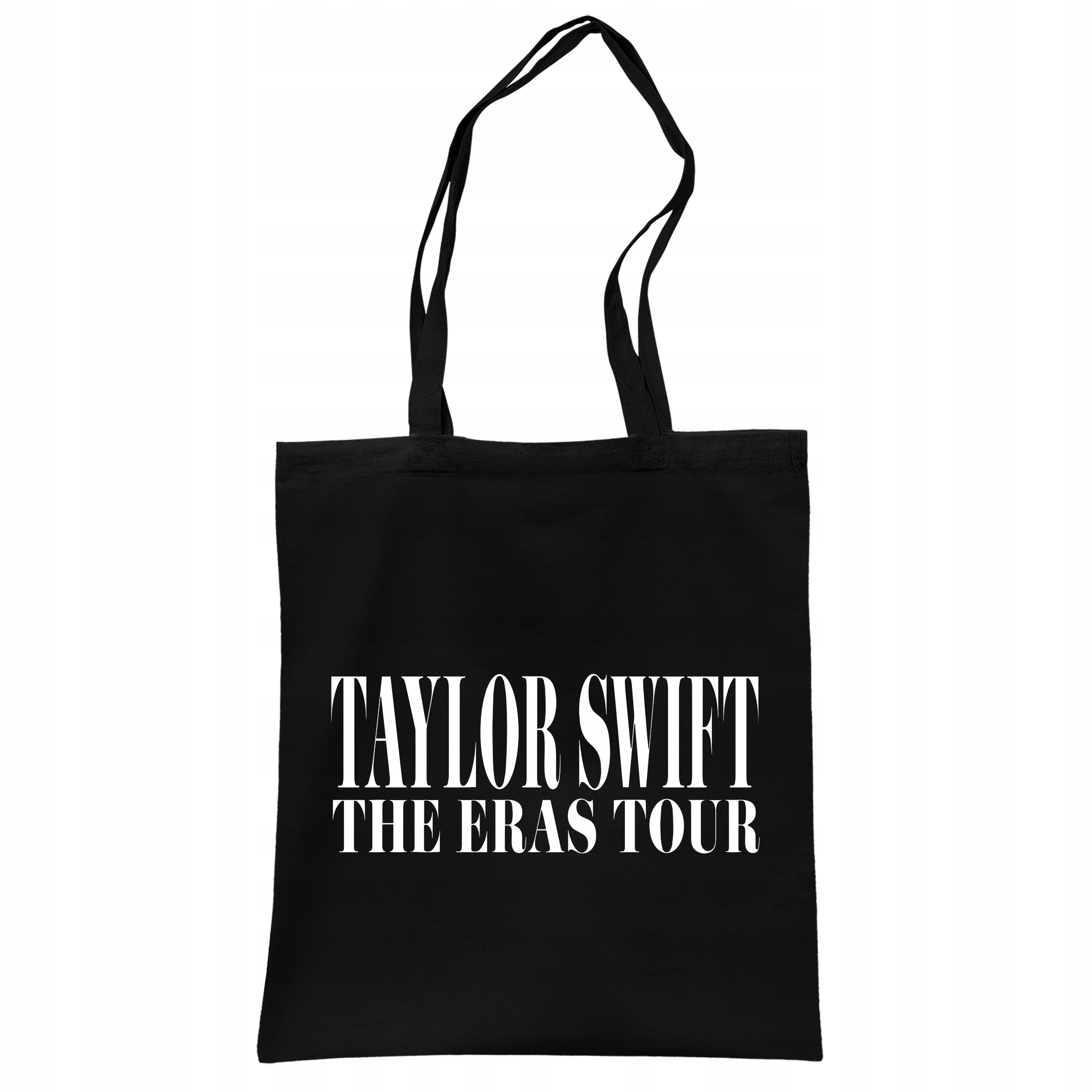 Torba bawełniana czarna na zakupy Taylor Swift The Eras Tour Dla Fanów
