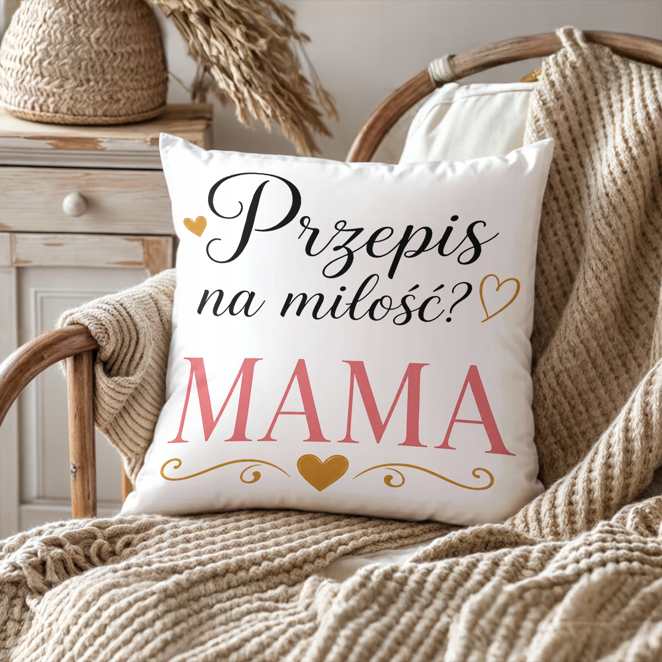 Poduszka 38x38cm dla mamy prezent na Dzień Matki miły upominek dla mamy