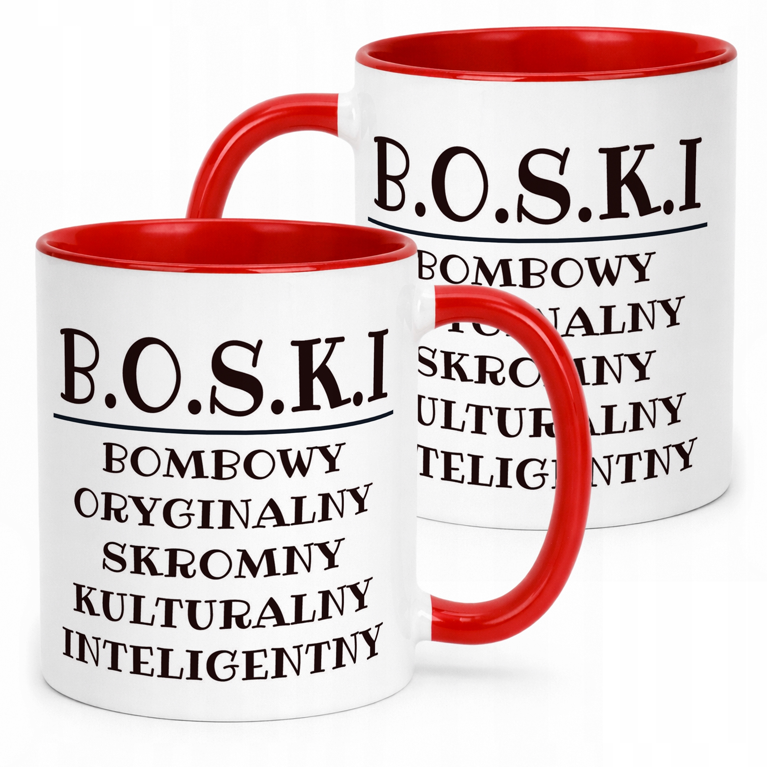 Kubek ceramiczny B.O.S.K.I Dla Mężczyzny Śmieszny Zabawny Prezent