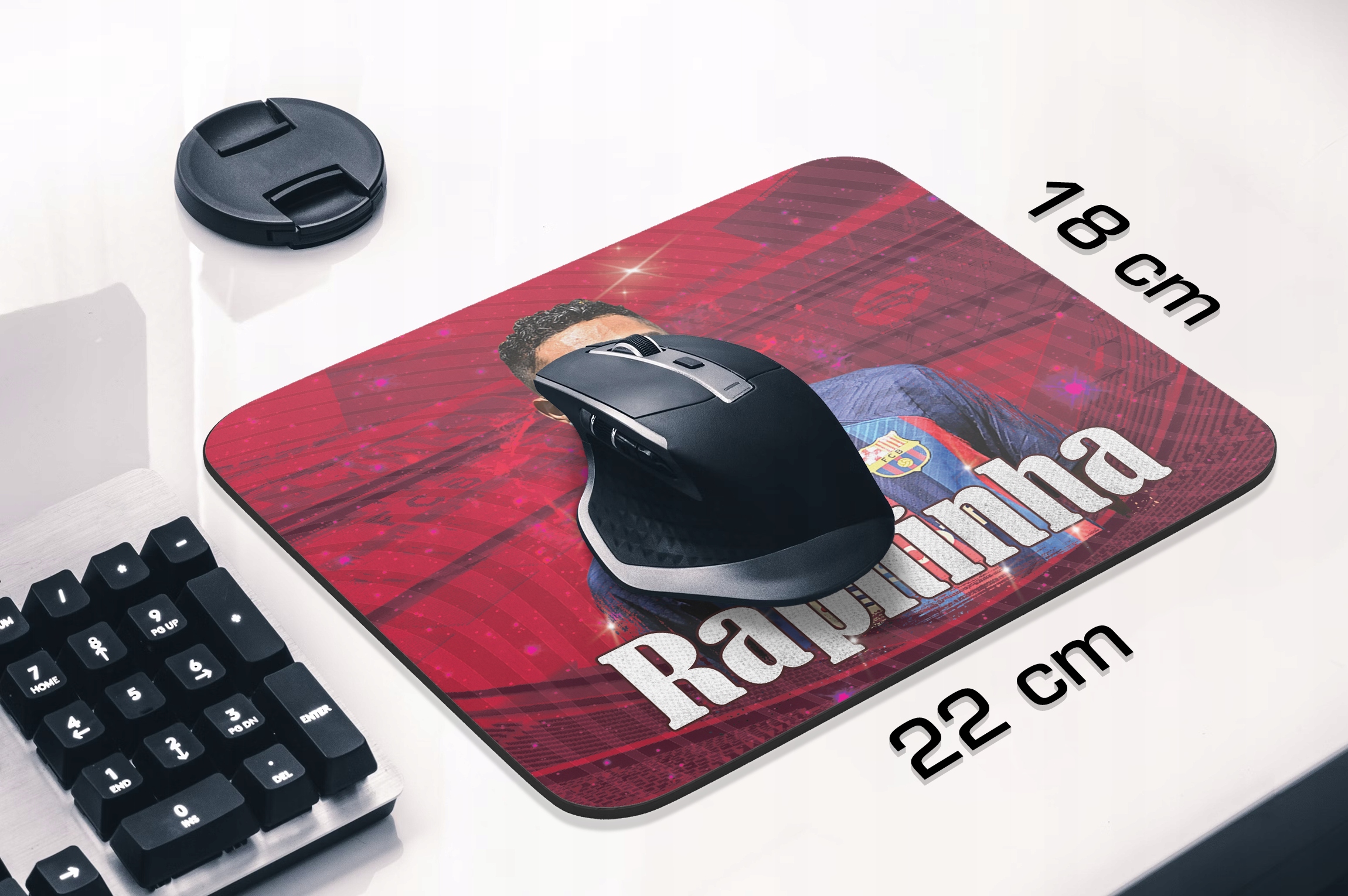 Podkładka pod mysz 22×18 cm Raphinha dla kibiców FC Barcelona