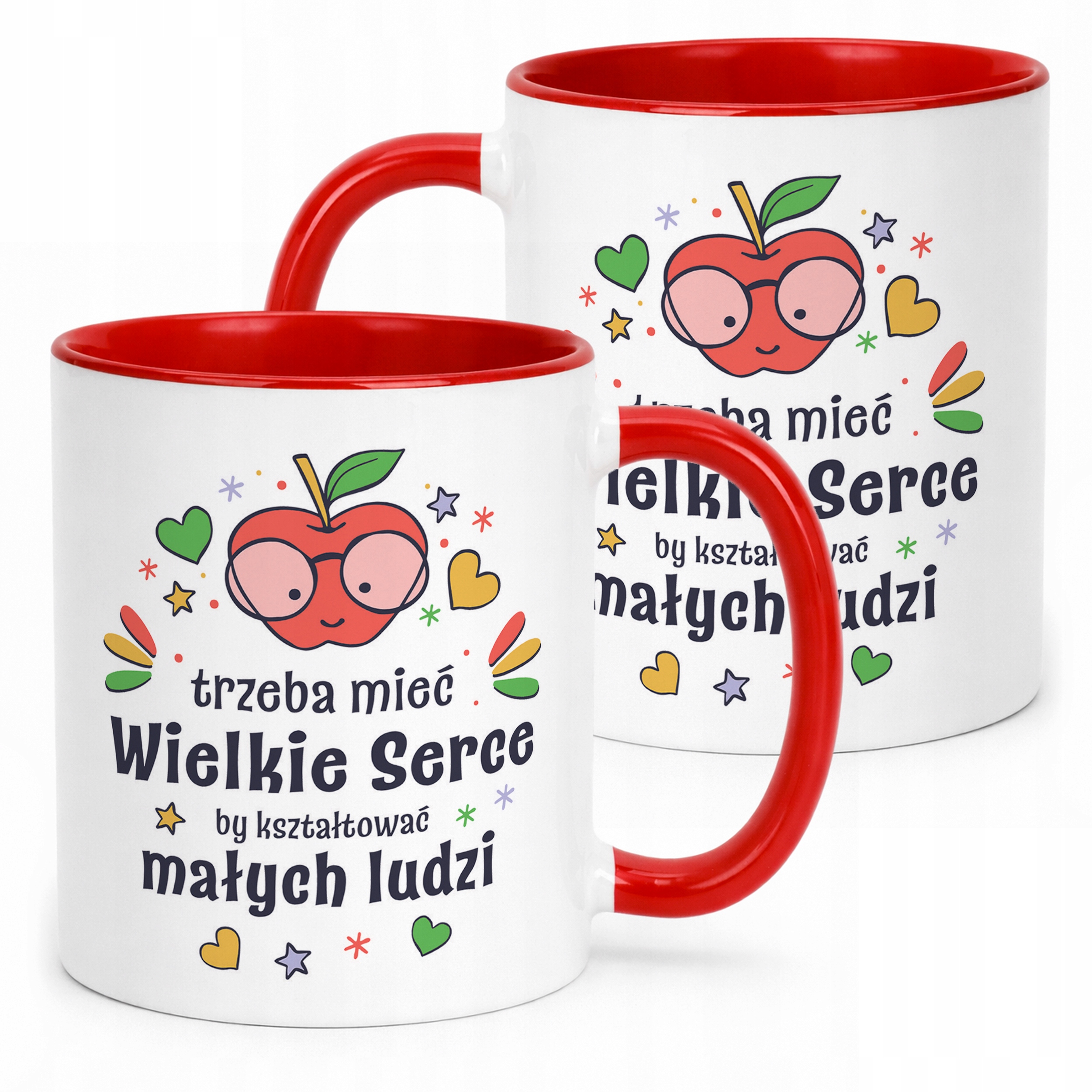 Kubek Czerwony Dzień Nauczyciela Trzeba Mieć Wielkie Serce