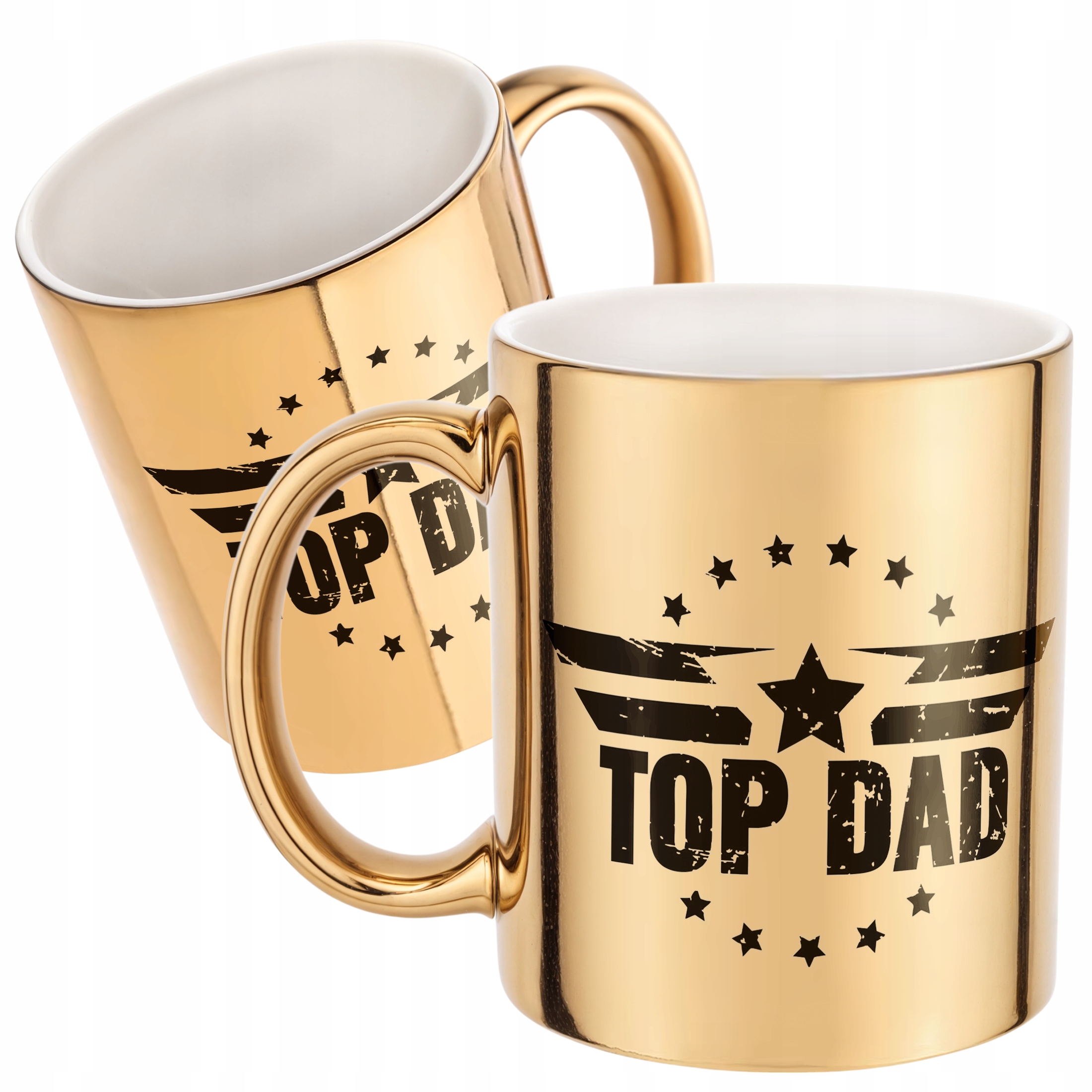 Złoty Kubek Dzień Ojca Dla Taty Top Dad Top Gun Prezent