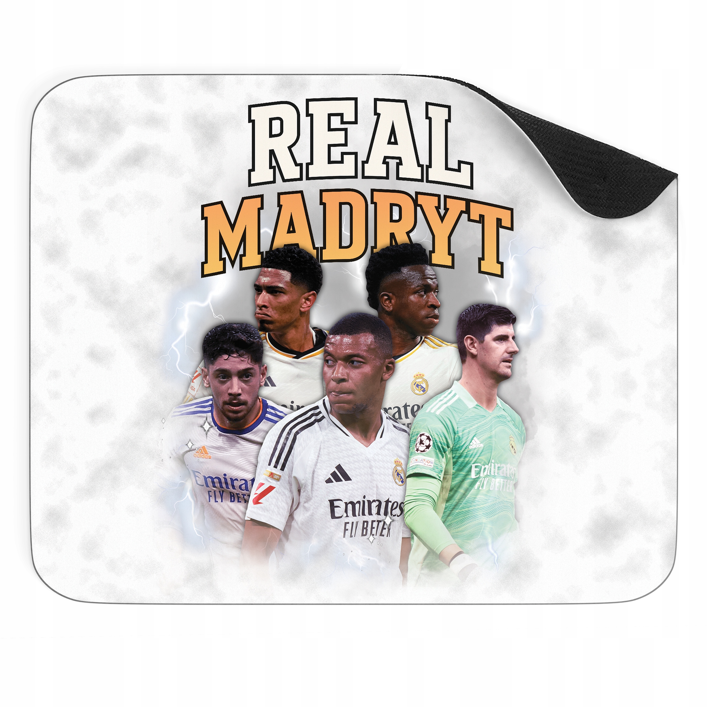 Zestaw Kubek Piłkarski + Podkładka pod mysz Real Madryt Bellingham Mbappé