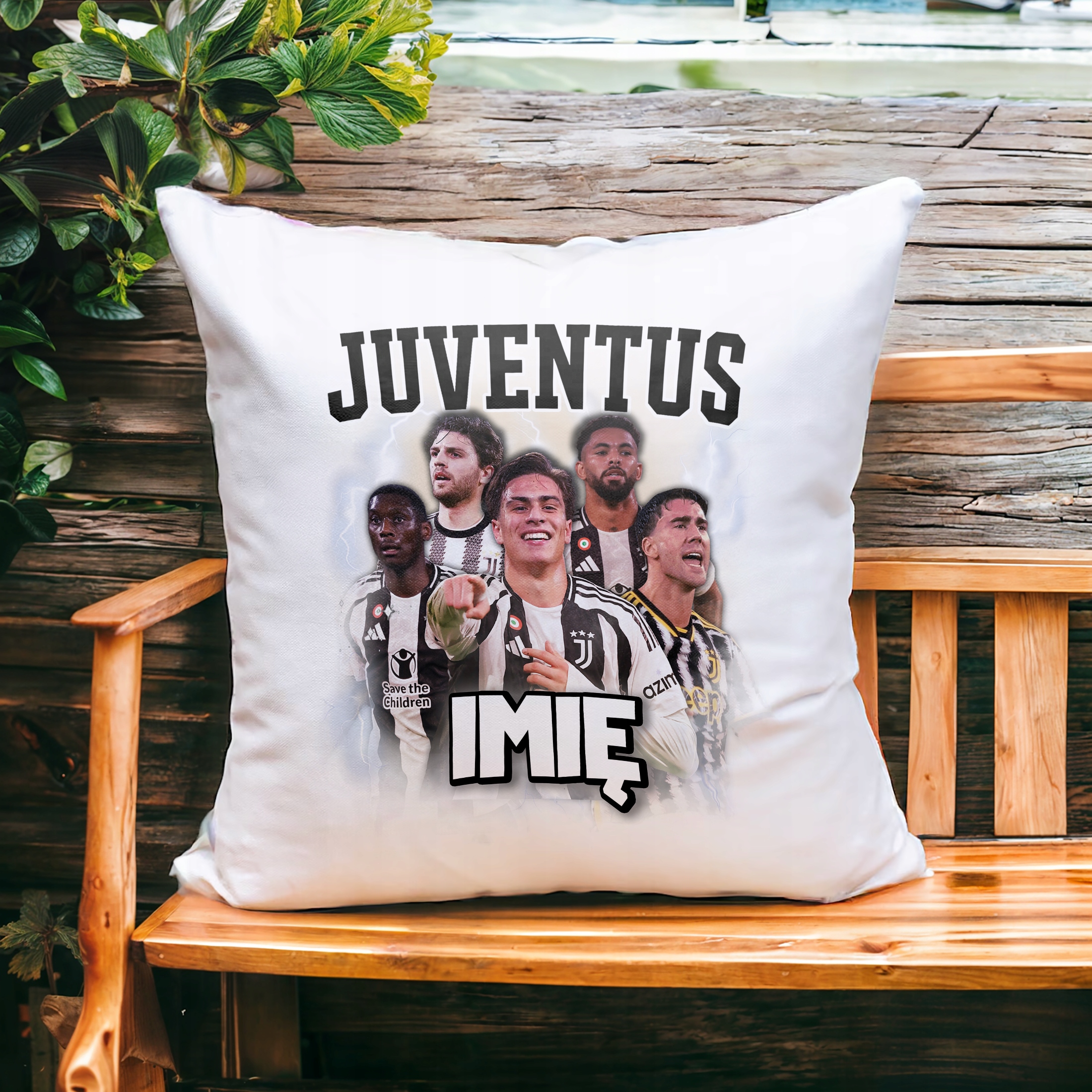 Poduszka personalizowana 38x38cm Juventus Yildiz Muani Locatelli Luis