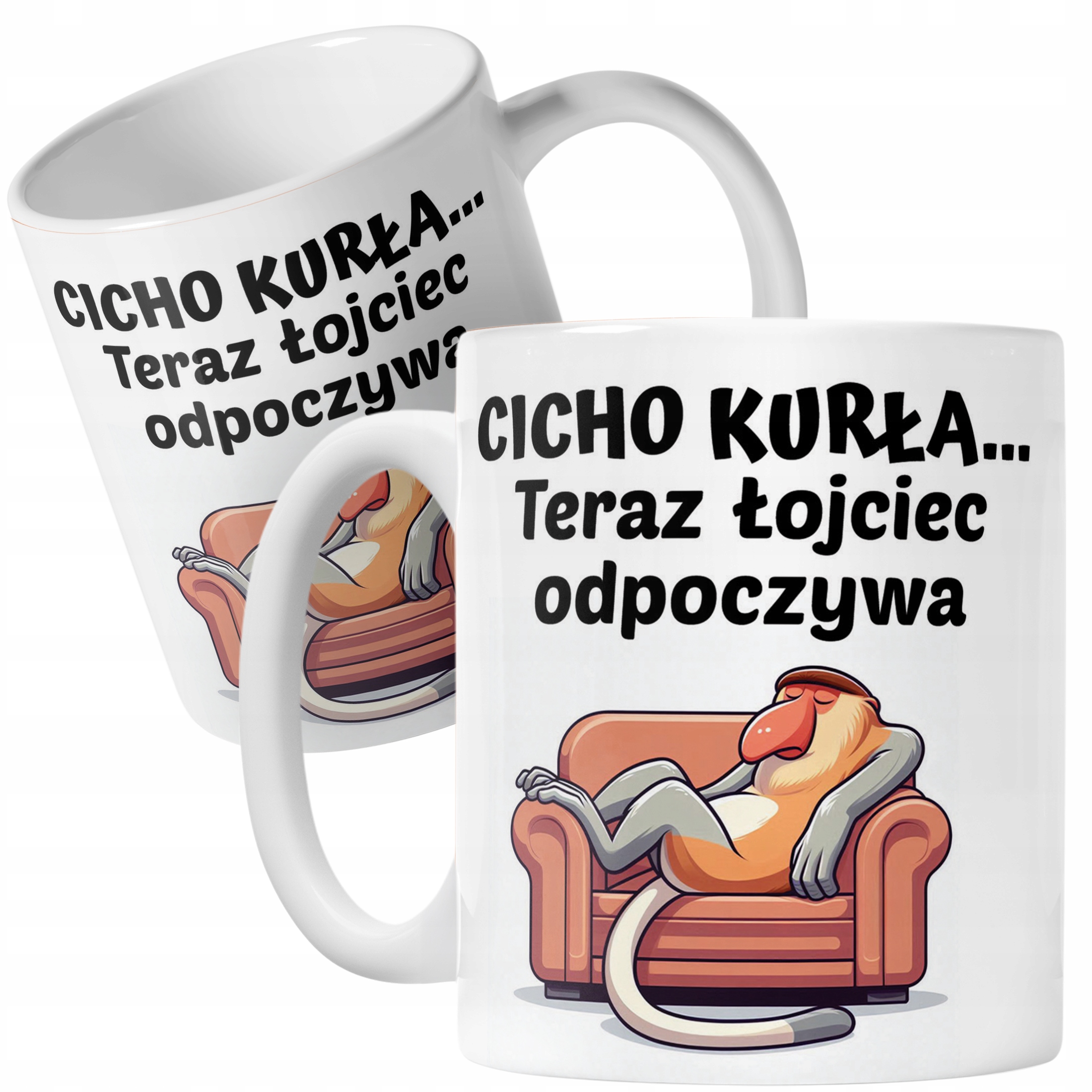 Kubek ceramiczny Dzień Ojca Dla Taty Łojciec Odpoczywa Nosacz Prezent