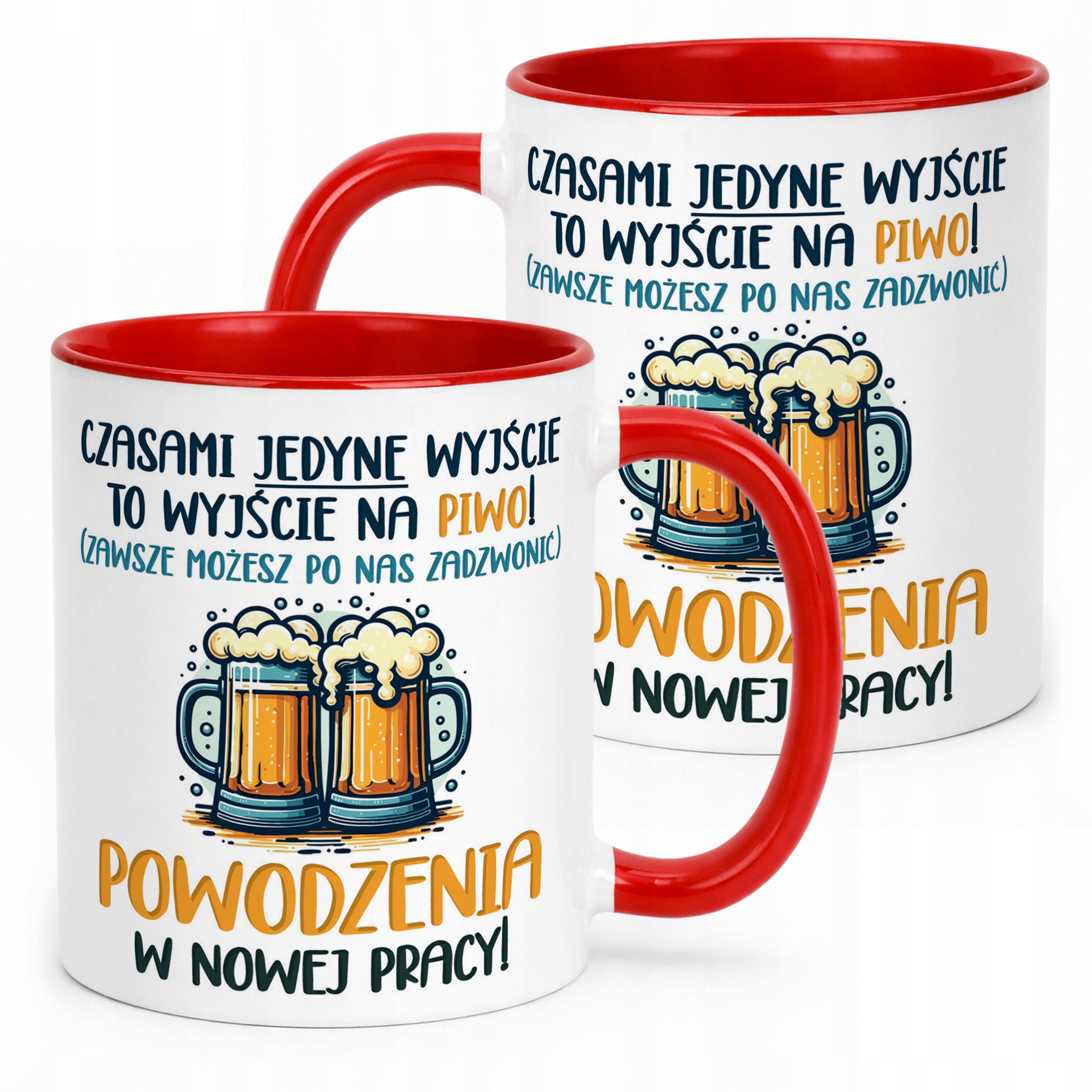 Kubek Czerwony Pożeganie Odejście z Pracy Dla Kolegi Koleżanki Prezent
