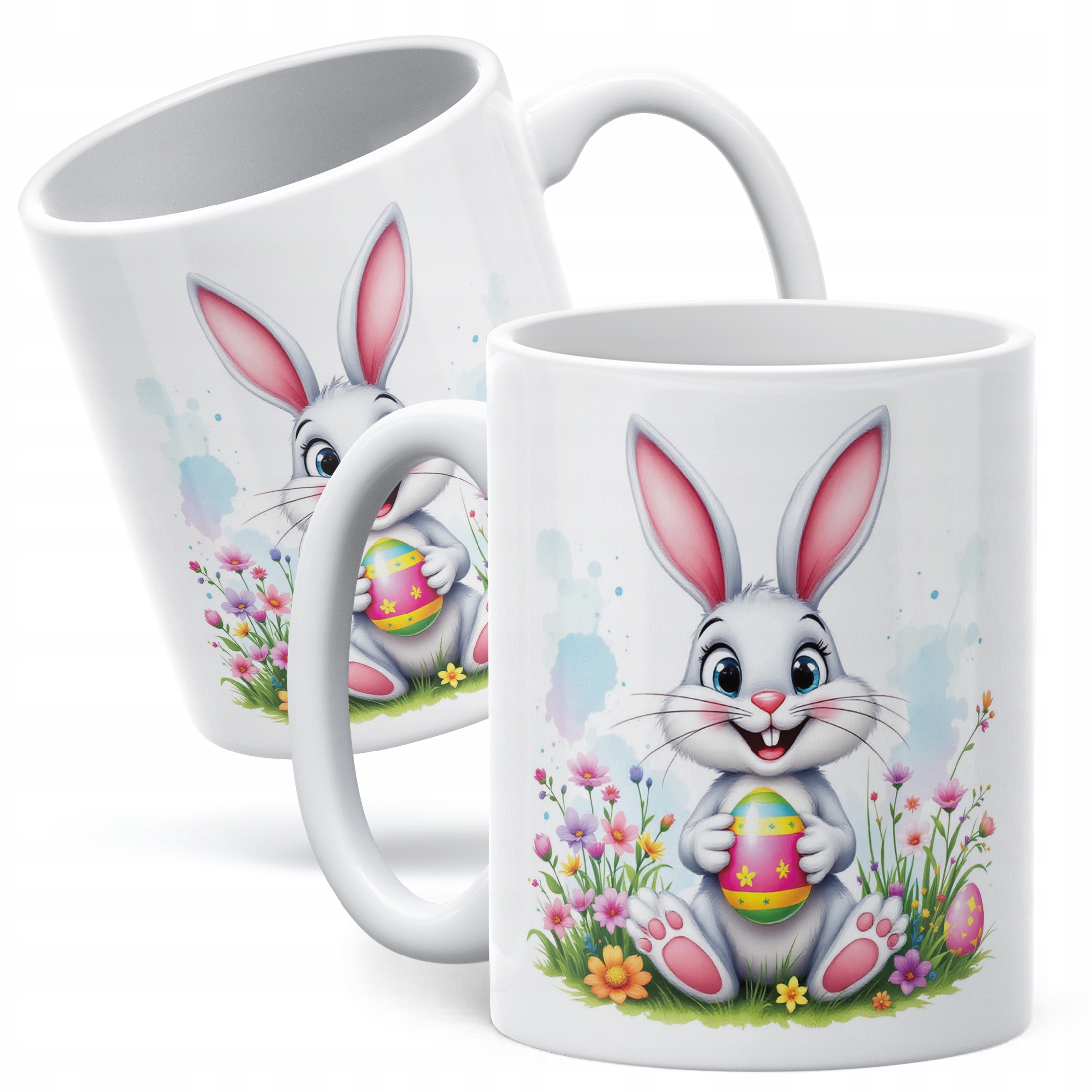 Kubek ceramiczny Wielkanocny Z okazji Świąt Wielkanocnych Zając Wiosna
