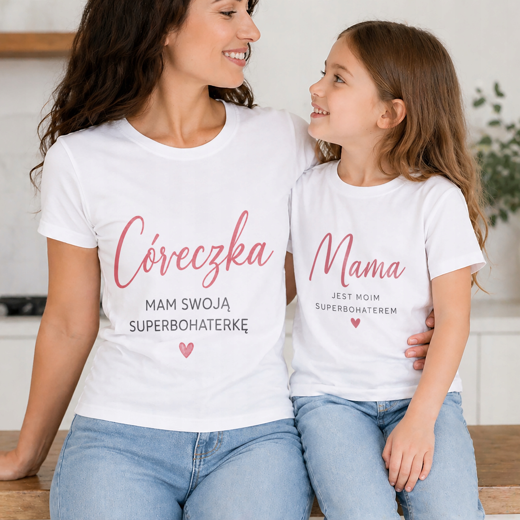 Zestaw koszulek damska dziecięca prezent dla mamy i córki Dzień Matki