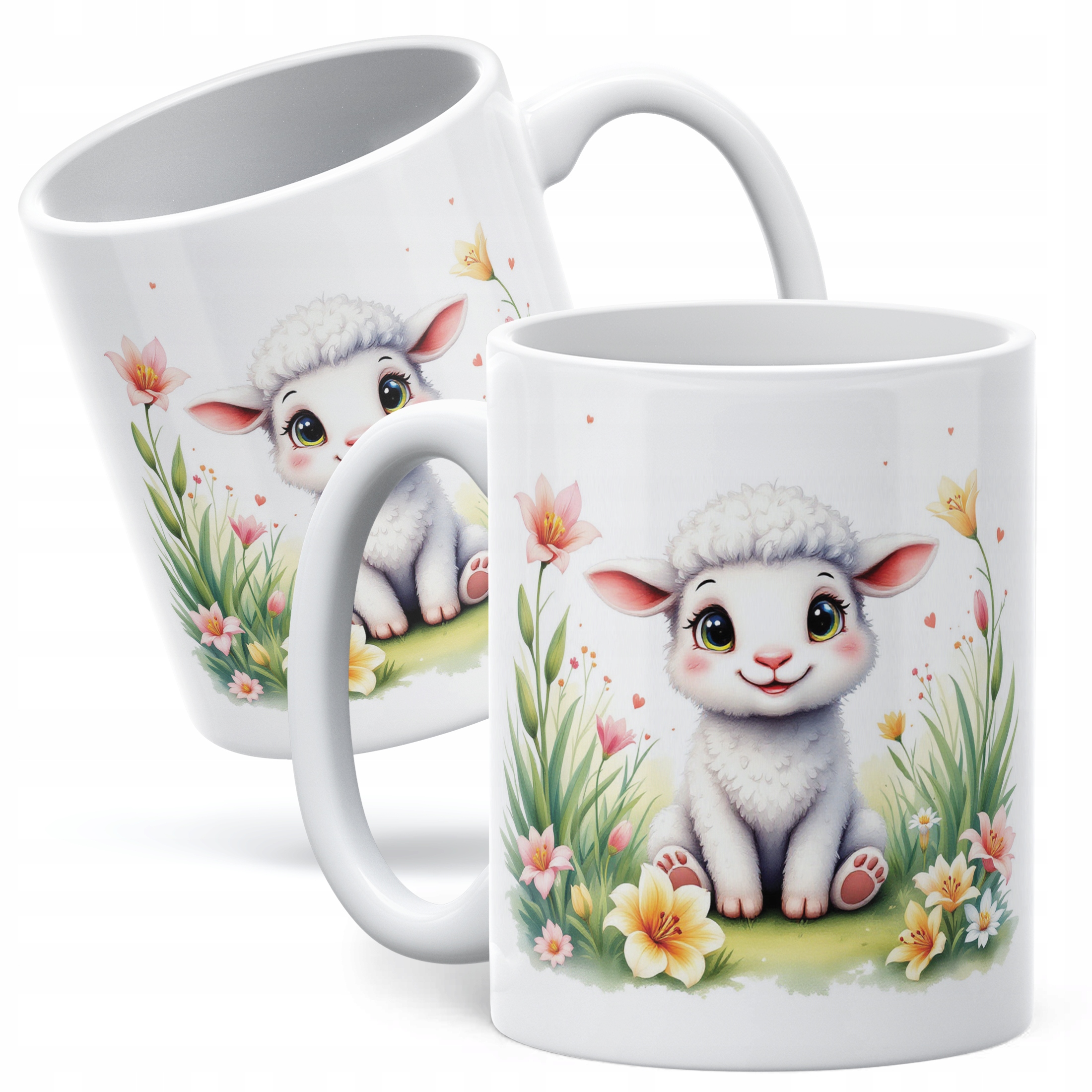 Kubek ceramiczny Wielkanocny Z okazji Świąt Wielkanocnych Baranek Wiosna