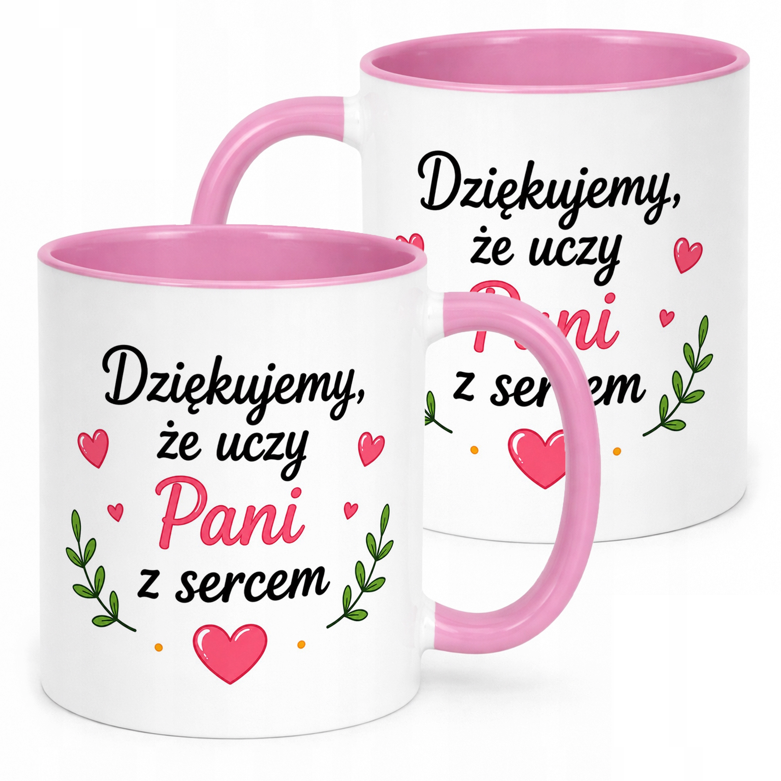 Kubek Różowy Dzień Nauczyciela Dla Nauczycielki Prezent Upominek