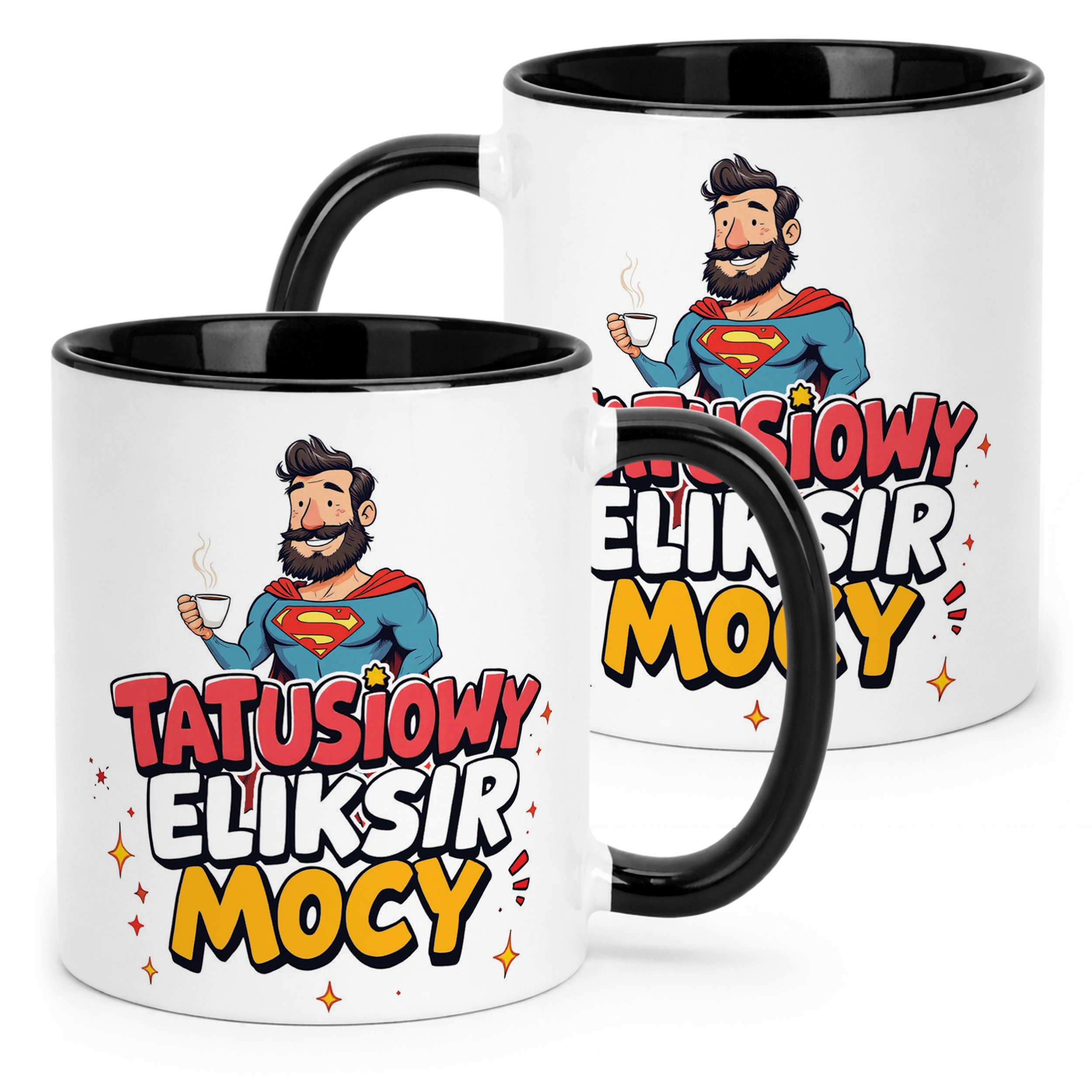 Kubek Czarny Dzień Ojca Dla Taty Tatusiowy Eliksir Mocy Prezent