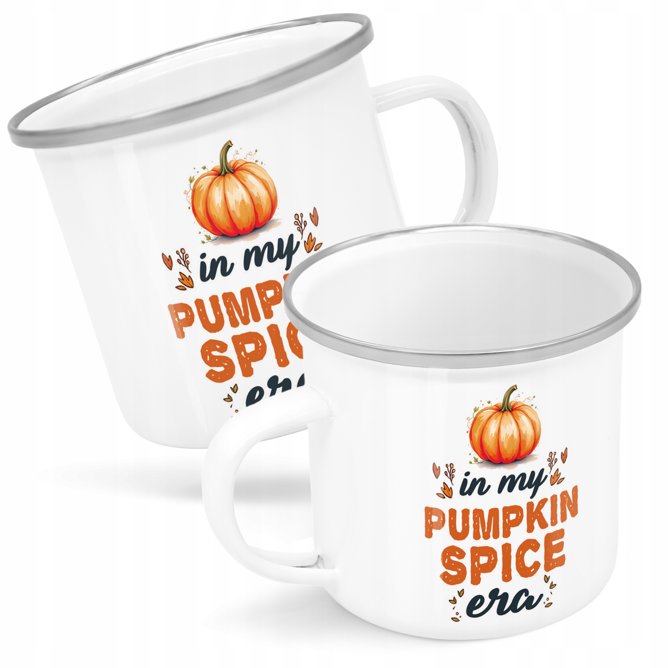 Emaliowany Kubek Garnuszek Jesienny Jesień In My Pumpkin Spice Era
