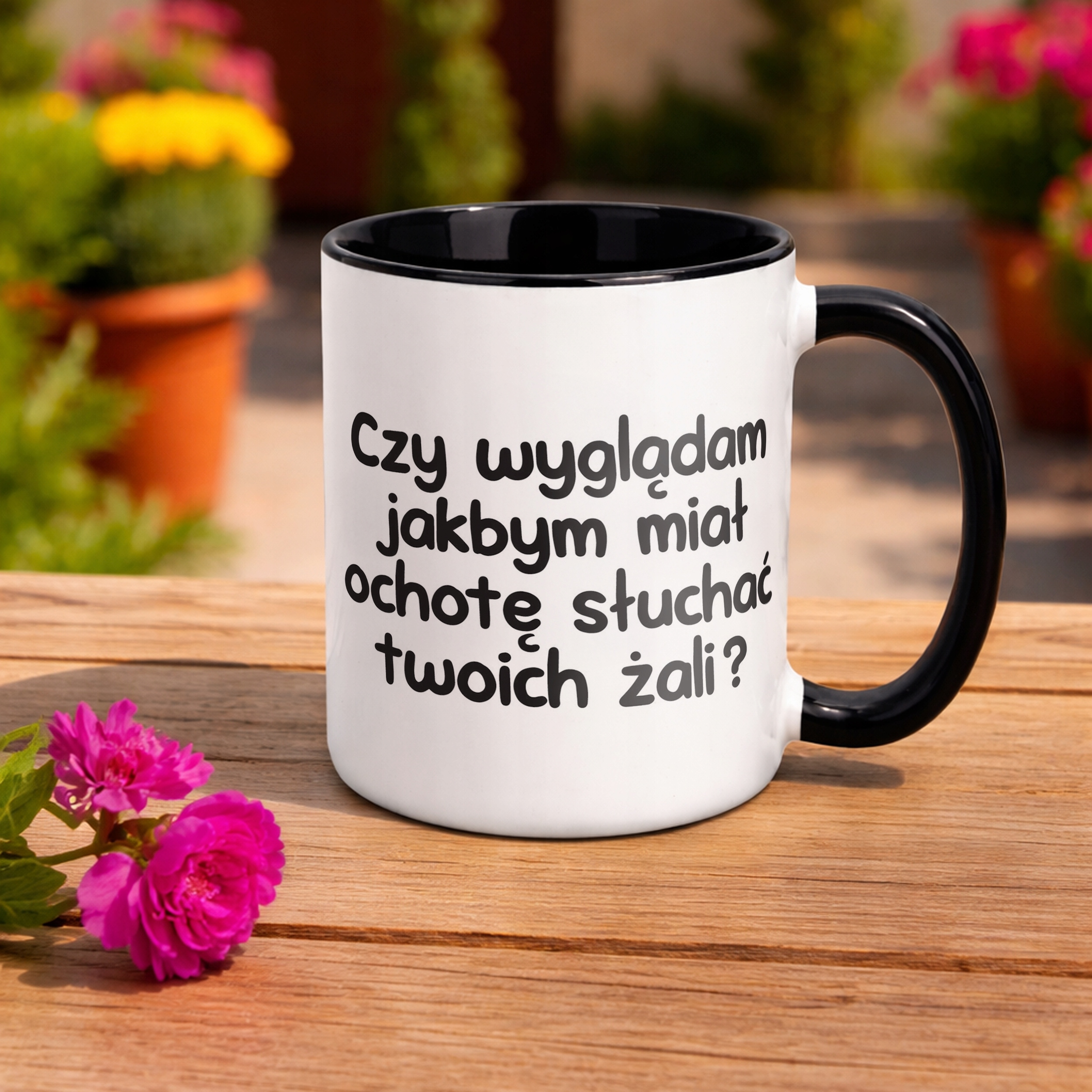 Kubek Czarny Czy Wyglądam Jakbym Miał Ochotę Śmieszny Zabawny Prezent