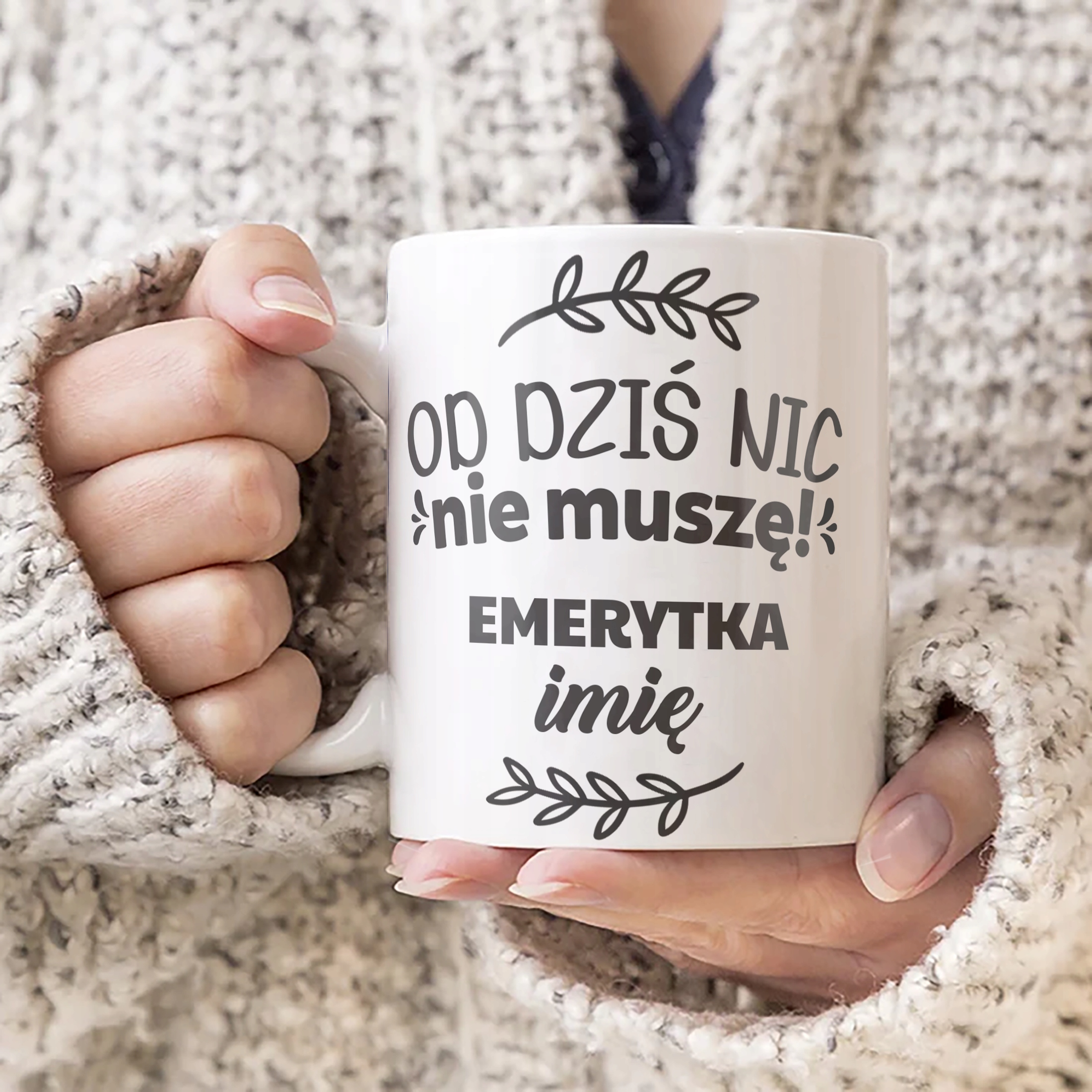 Kubek ceramiczny Personalizowany z okazji Emerytury Dla Emerytki Prezent