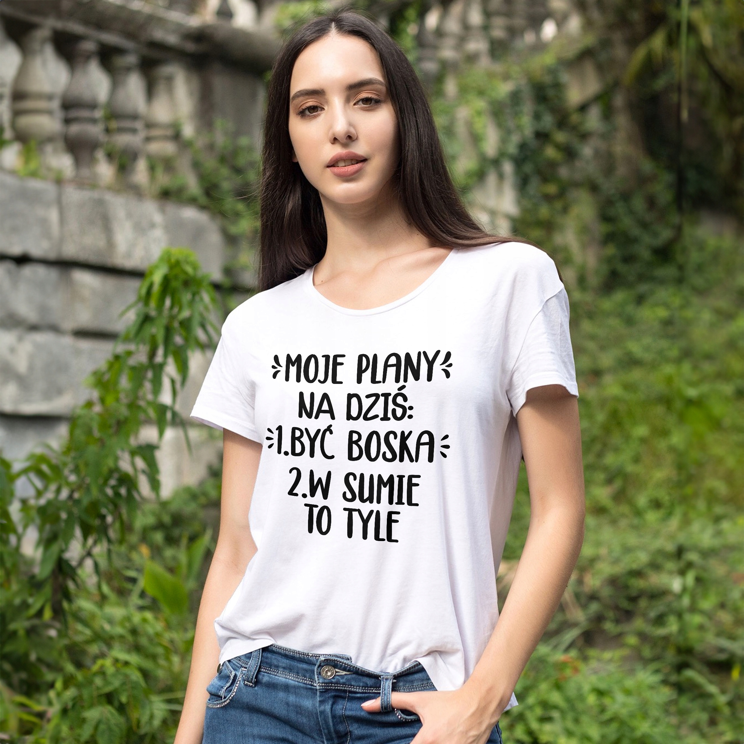 Koszulka Damska T-shirt Na Dzień Kobiet Prezent Moje Plany Na Dziś