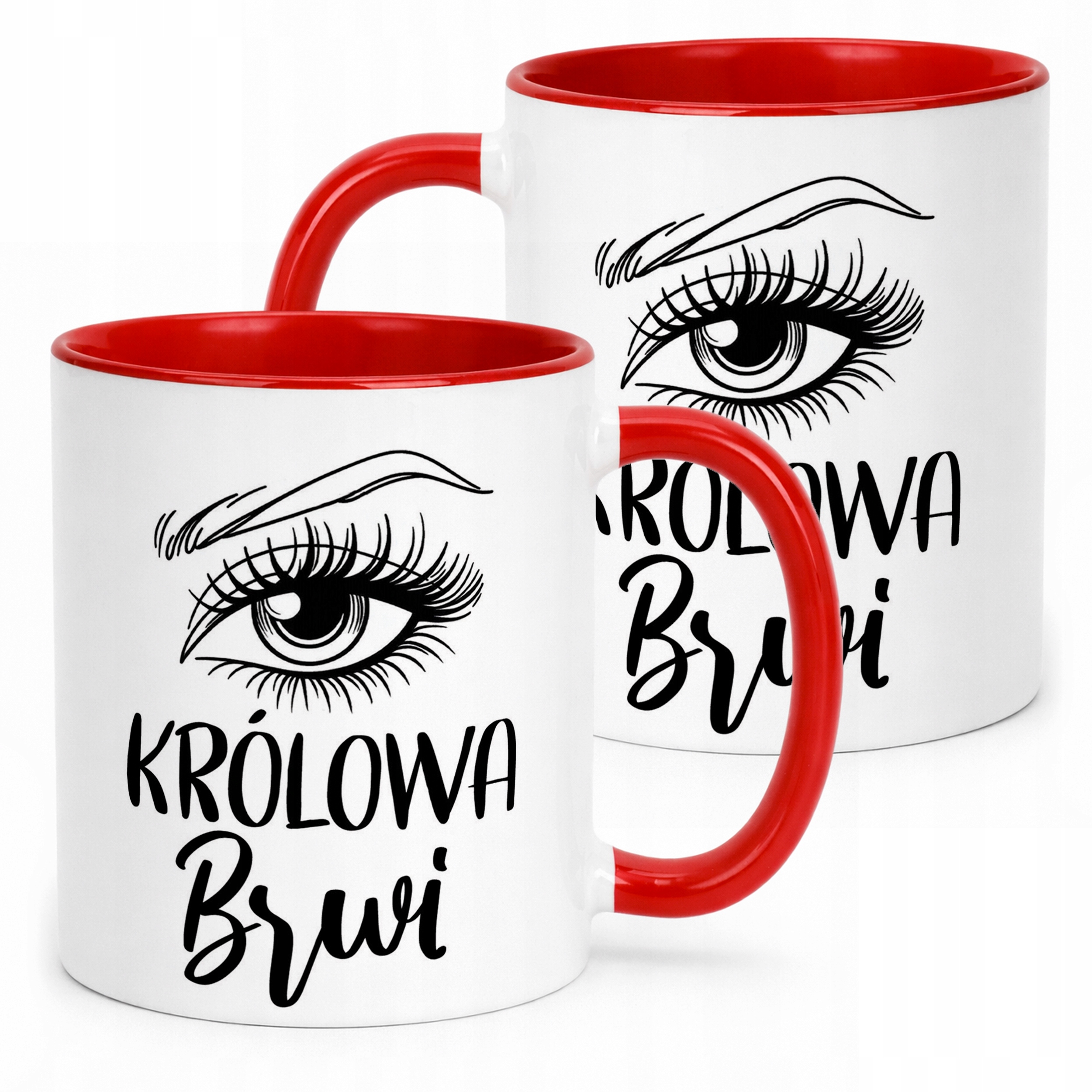 Kubek Czerwony Królowa Brwi Dla Stylistki Brwi Prezent Upominek