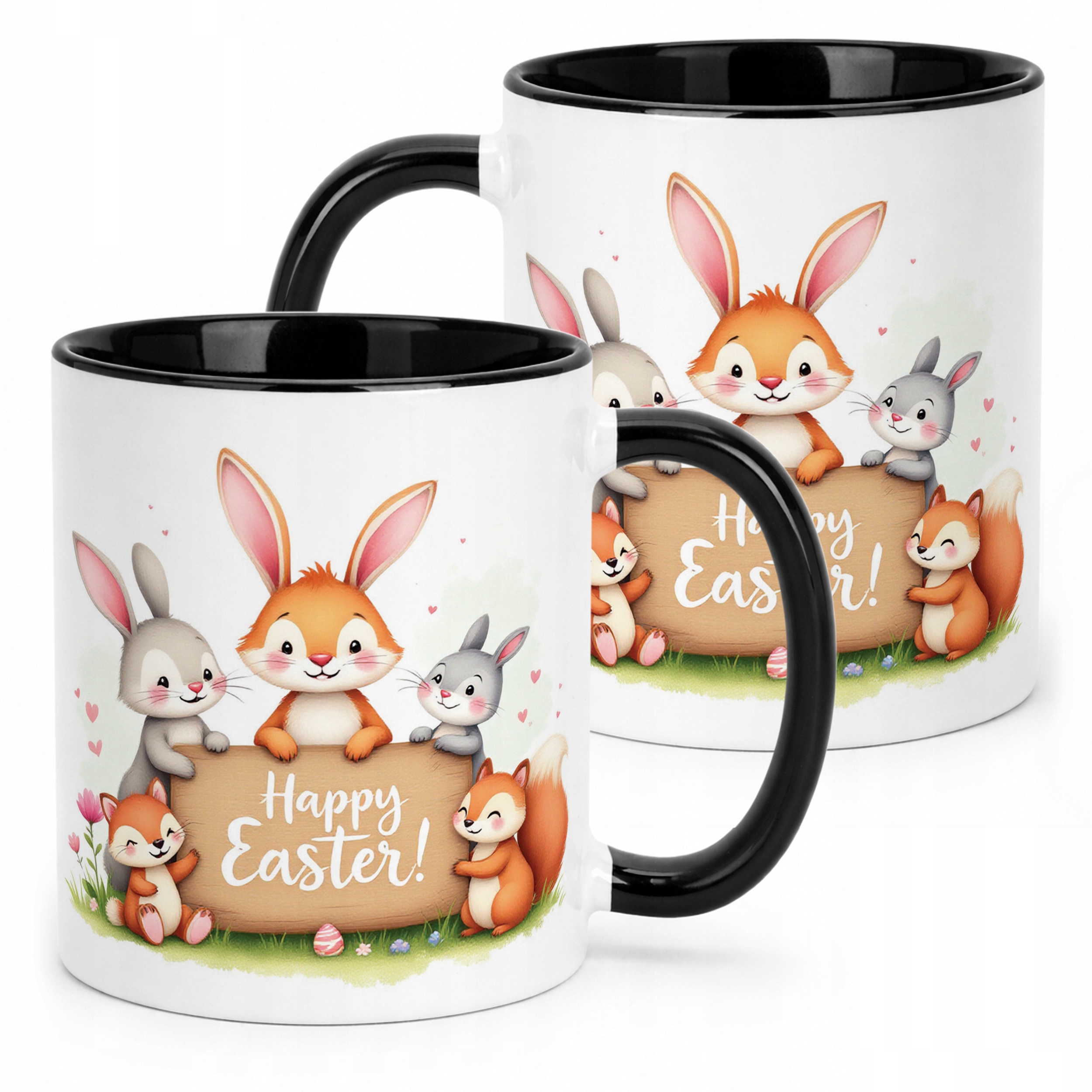Kubek Czarny Wielkanoc Prezent Happy Easter Prezent Upominek