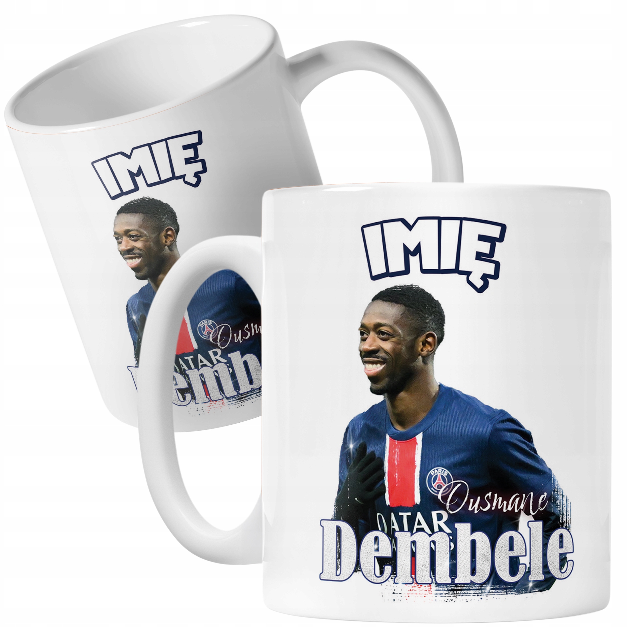 Kubek personalizowany Ousmane Dembele dla kibiców Paris Saint-Germain