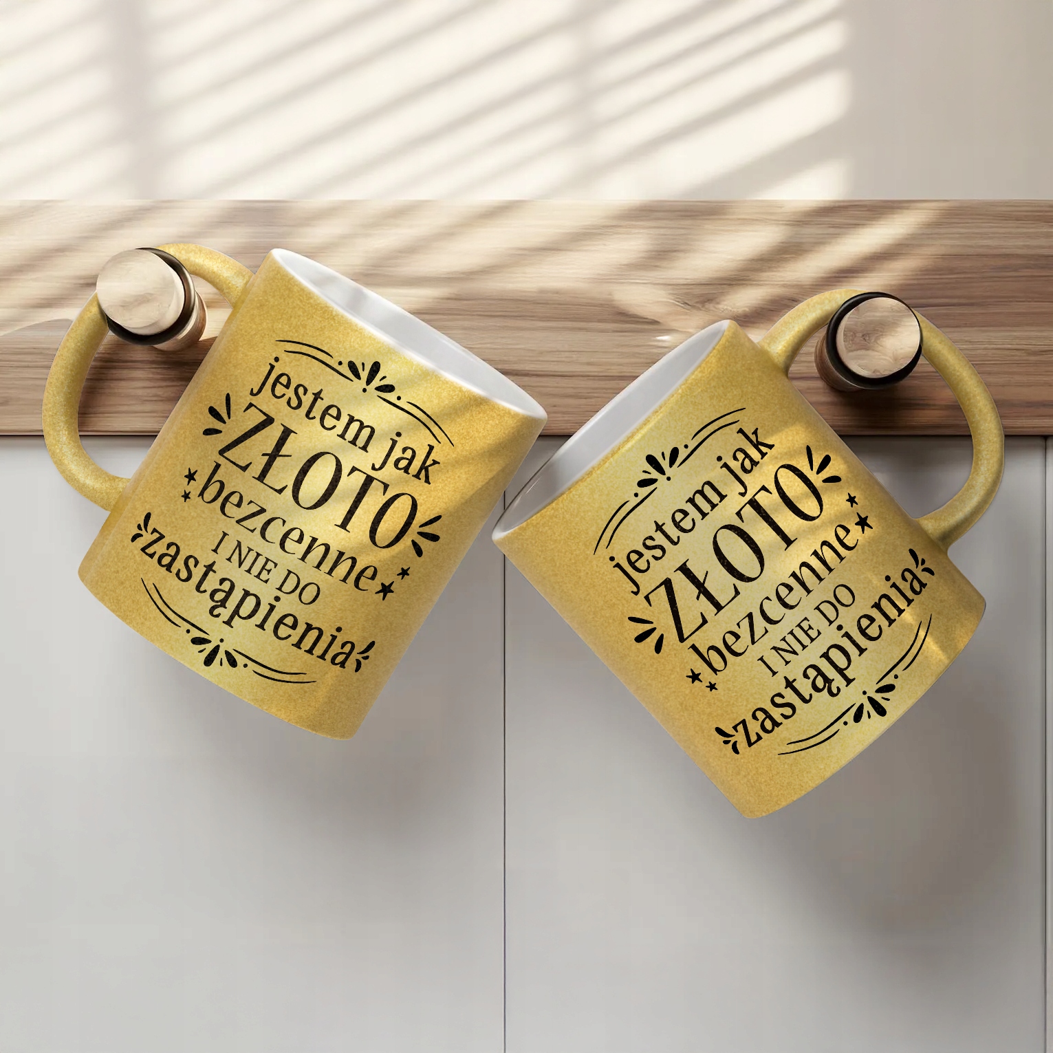 Złoty kubek brokatowy Dzień Kobiet Zabawny Prezent Upominek Dla Kobiety