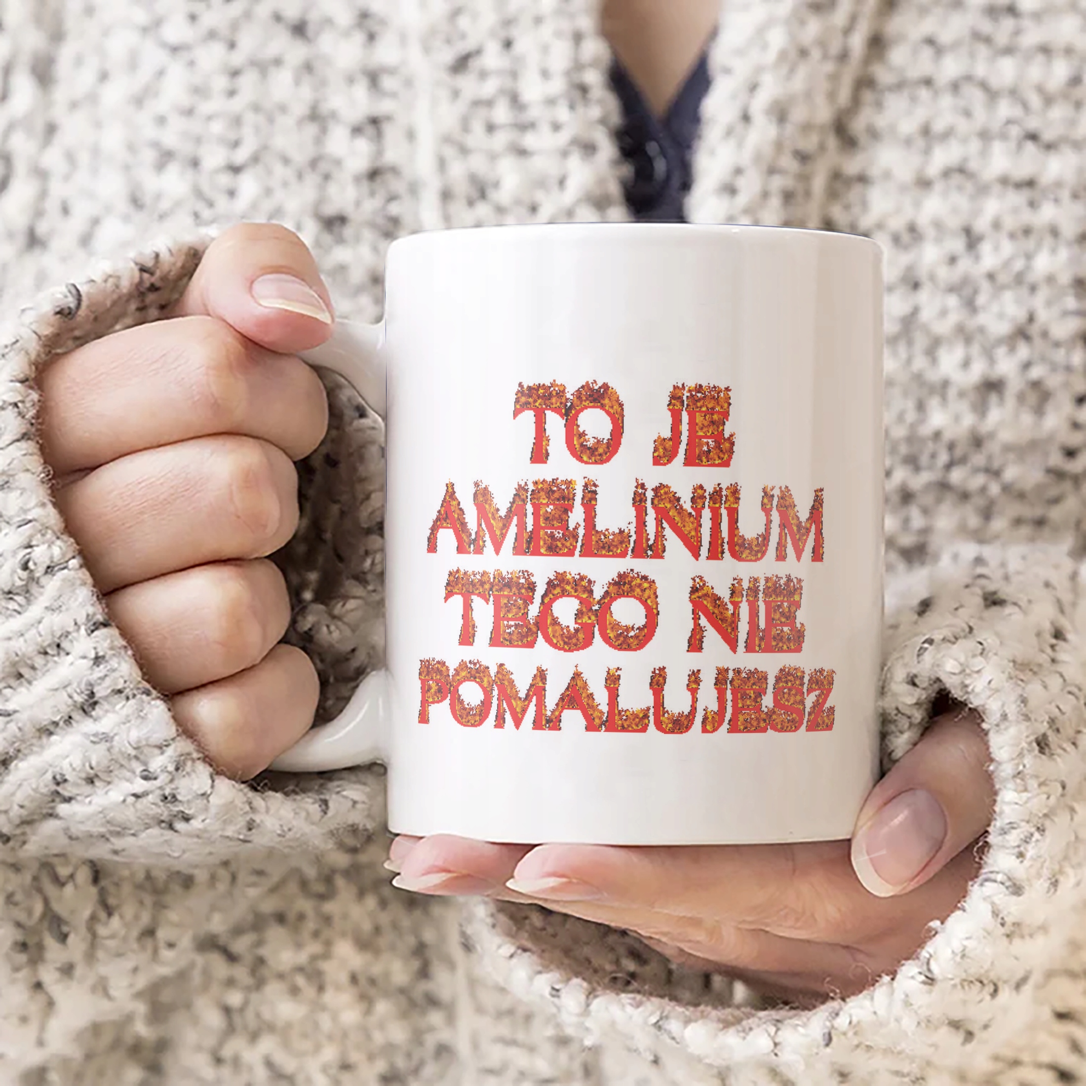 Kubek ceramiczny To Je Amelinium Śmieszne Memy Zabawne Prezent