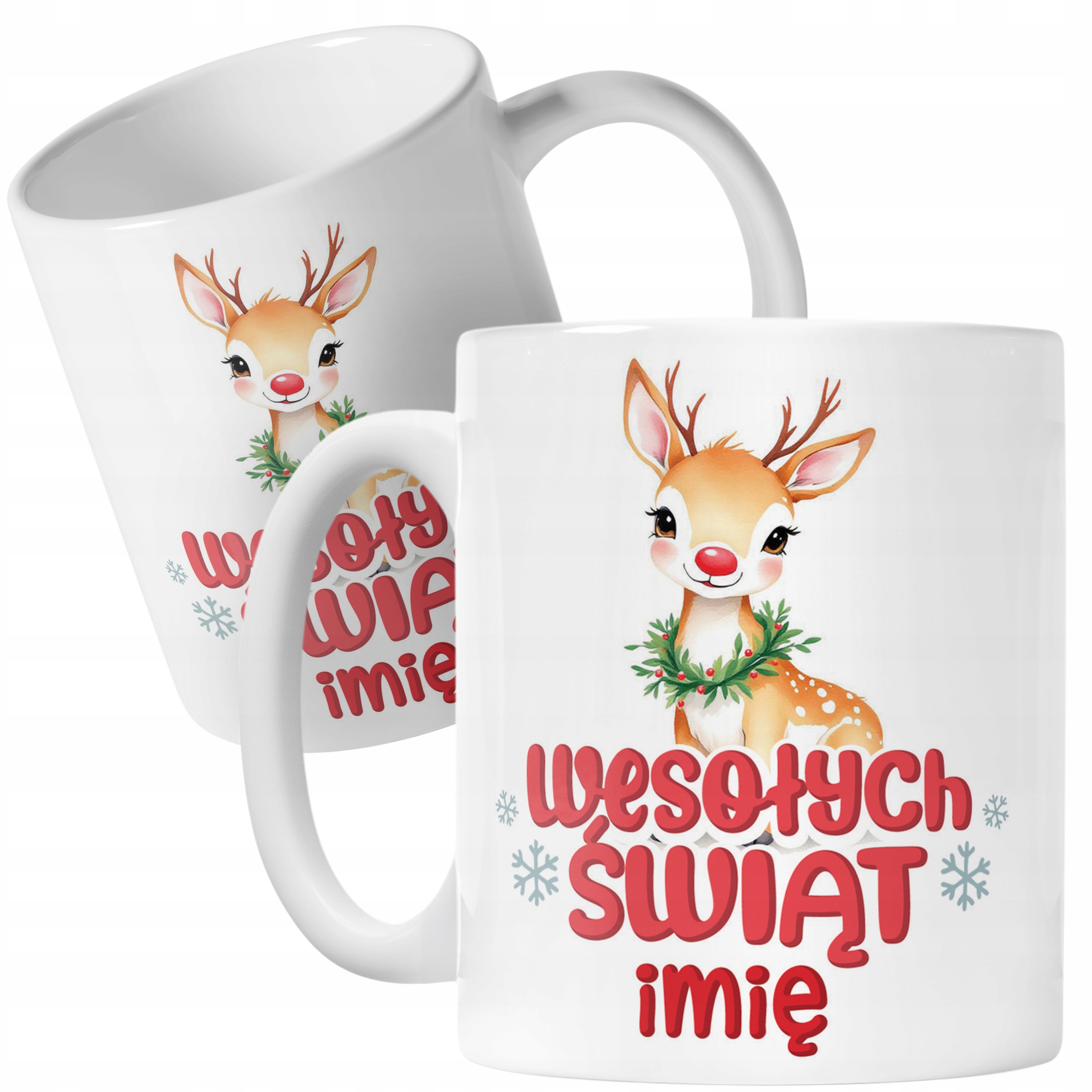 Kubek Ceramiczny Personalizowany Świąteczny Boże Narodzenie Prezent