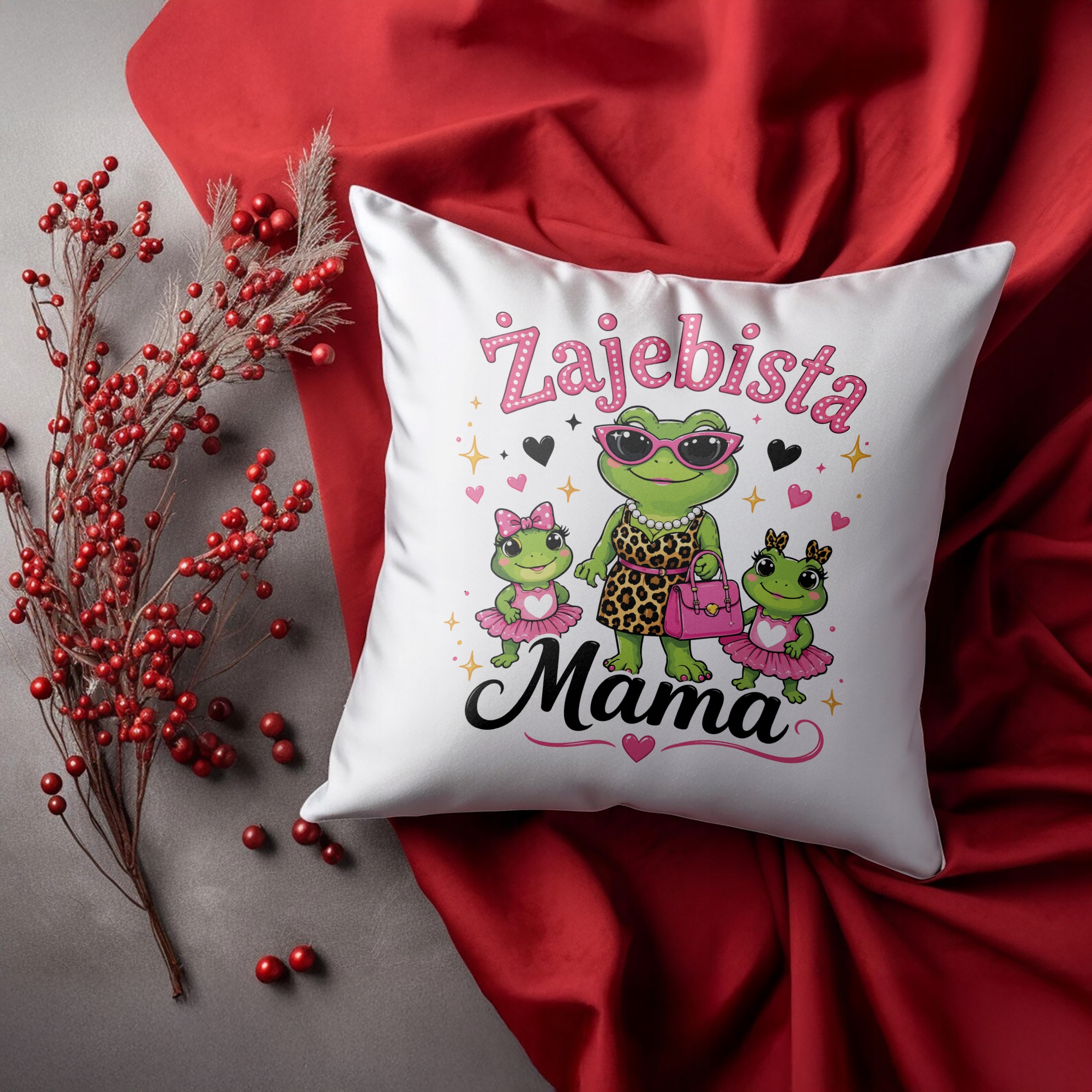 Poduszka dla mamy 38x38cm prezent na Dzień Matki miły upominek dla mamy