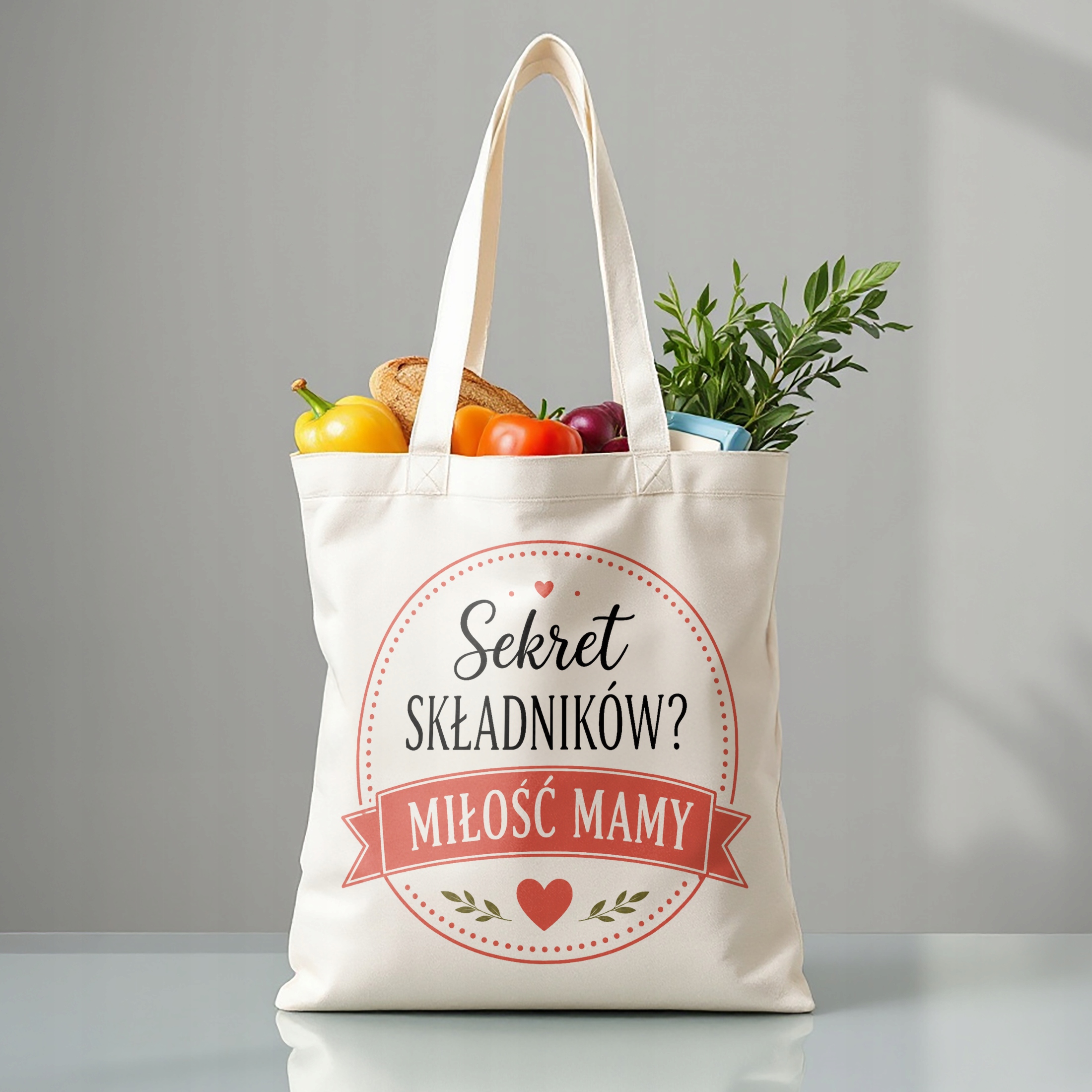 Torba bawełniana prezent dla mamy na Dzień Matki zakupowa torba dla mamy