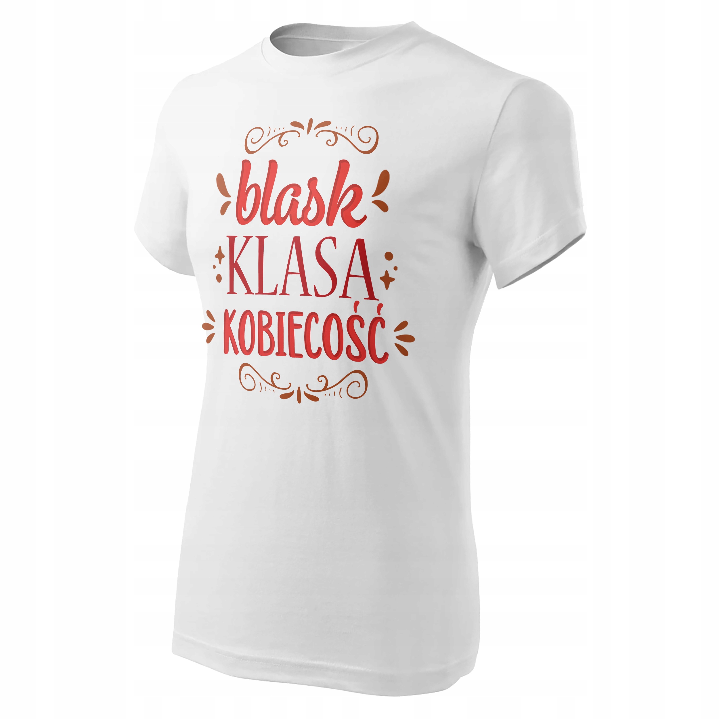 Koszulka Damska T-shirt Na Dzień Kobiet Prezent Blask Kobiecość Klasa