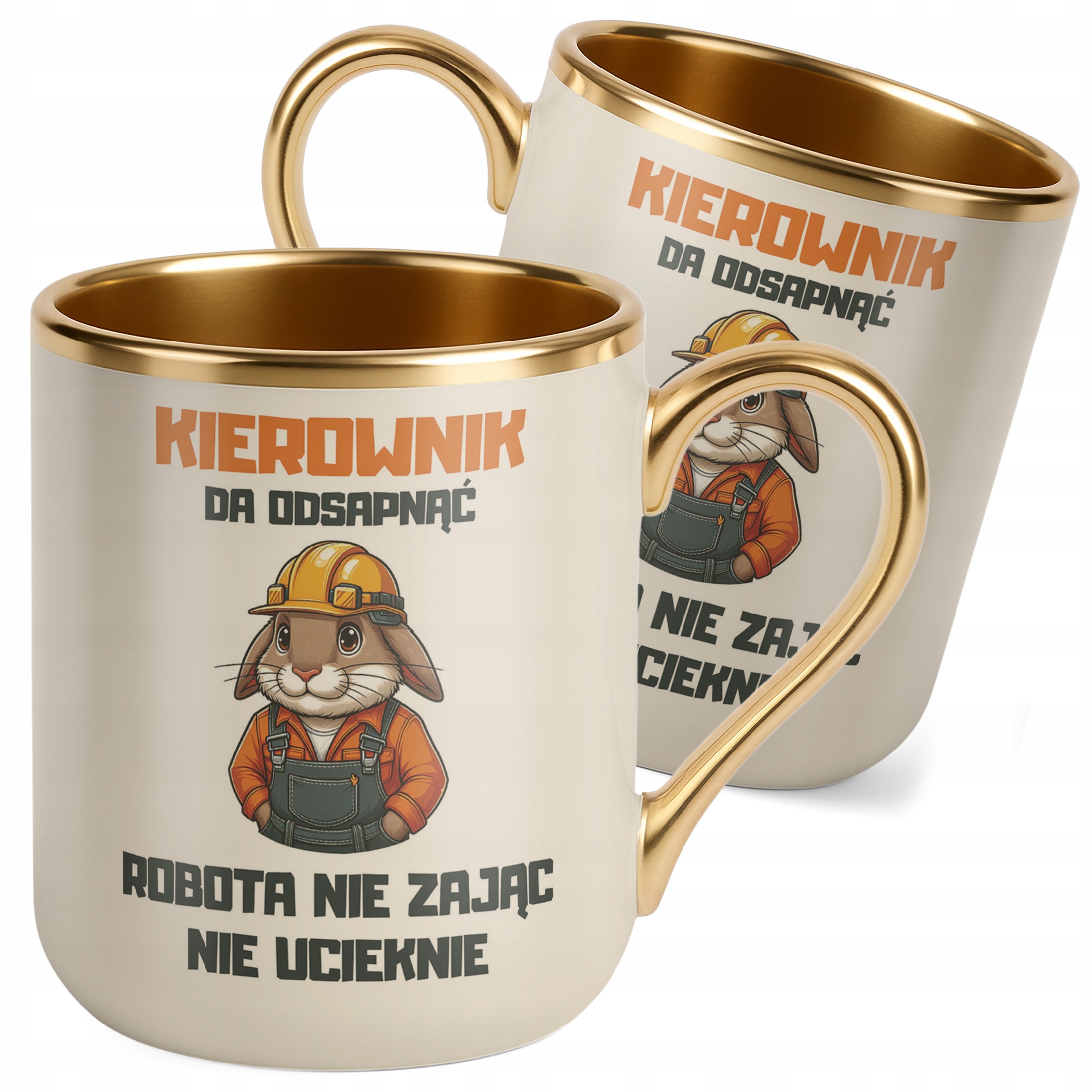 Kubek Premium Złoty Ecru Kierownik da odsapnąć Do Pracy Zabawny Prezent