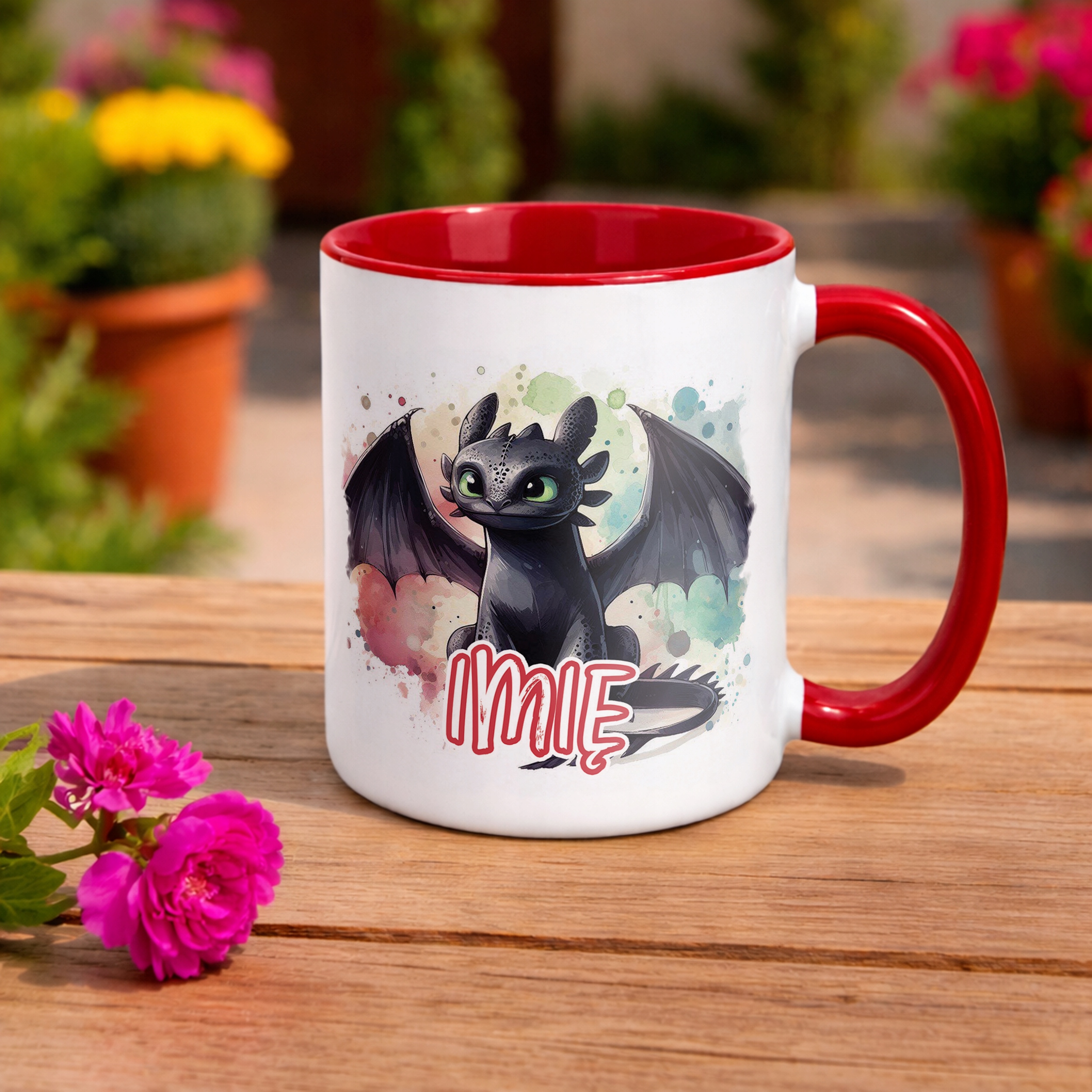Kubek Czerwony Personalizowany Jak Wytresować Smoka Szczerbatek Prezent