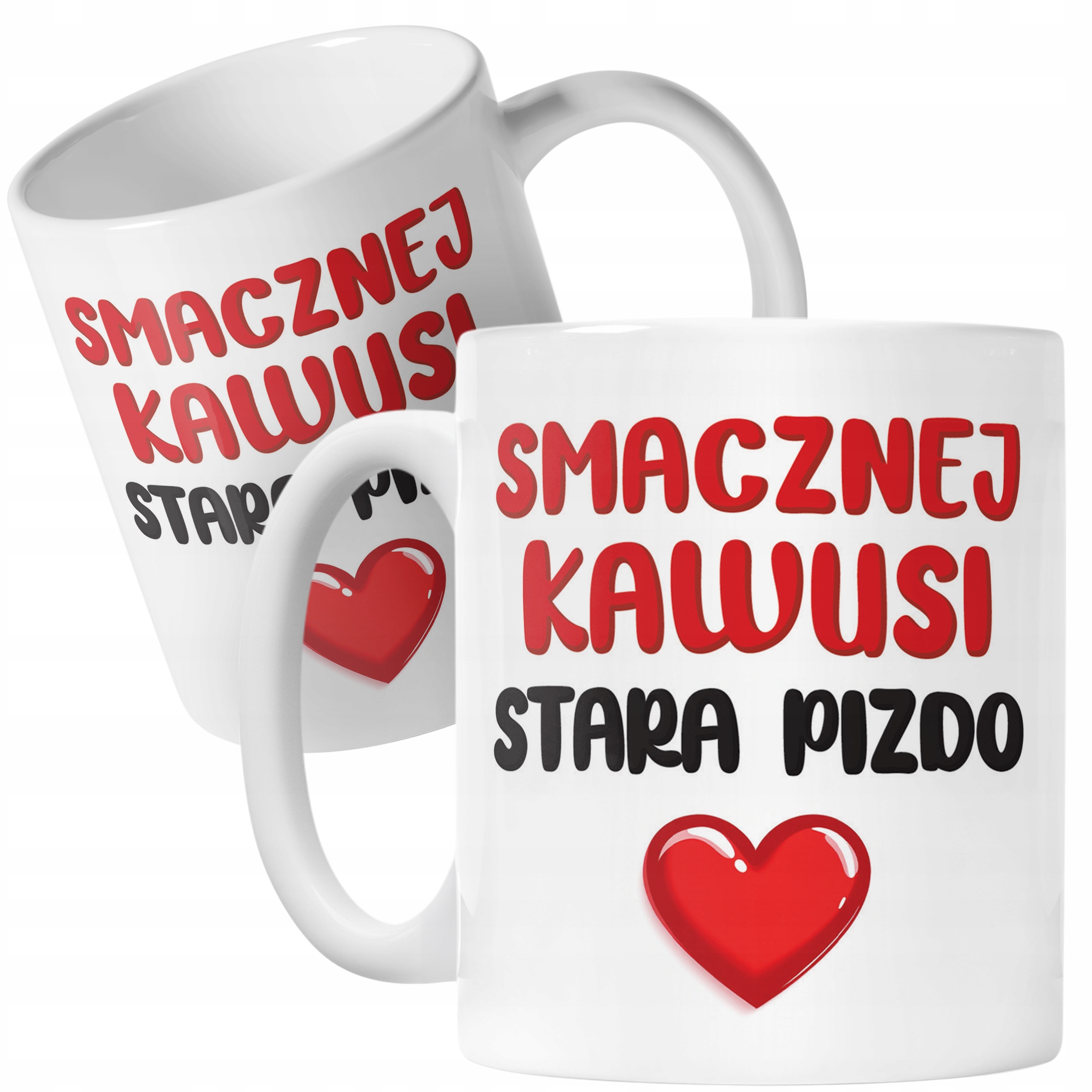 Kubek ceramiczny Smacznej Kawus Stara Piz*o Śmieszny Zabawny Prezent