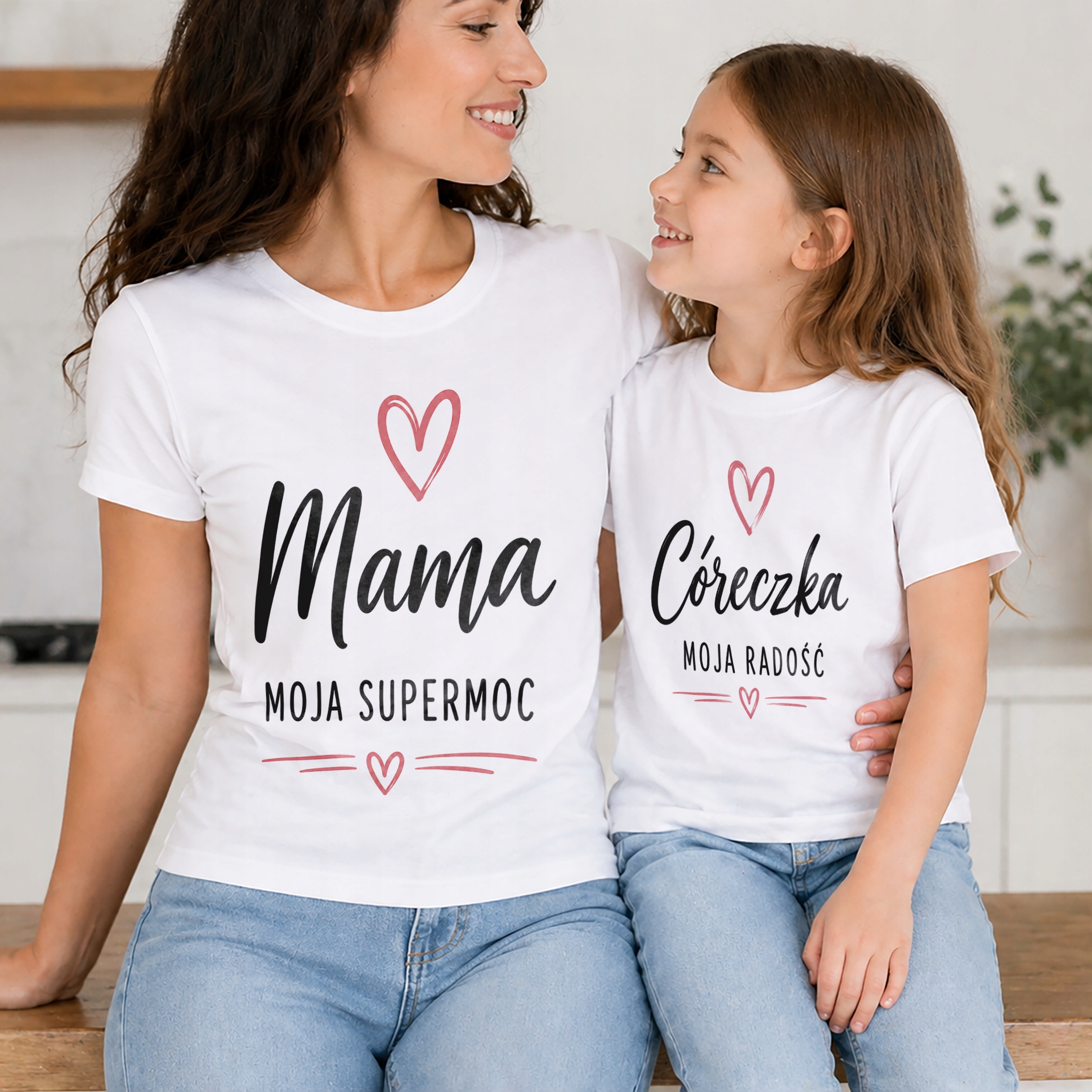 Zestaw koszulek mama córka prezent na Dzień Matki komplet rodzinny hit