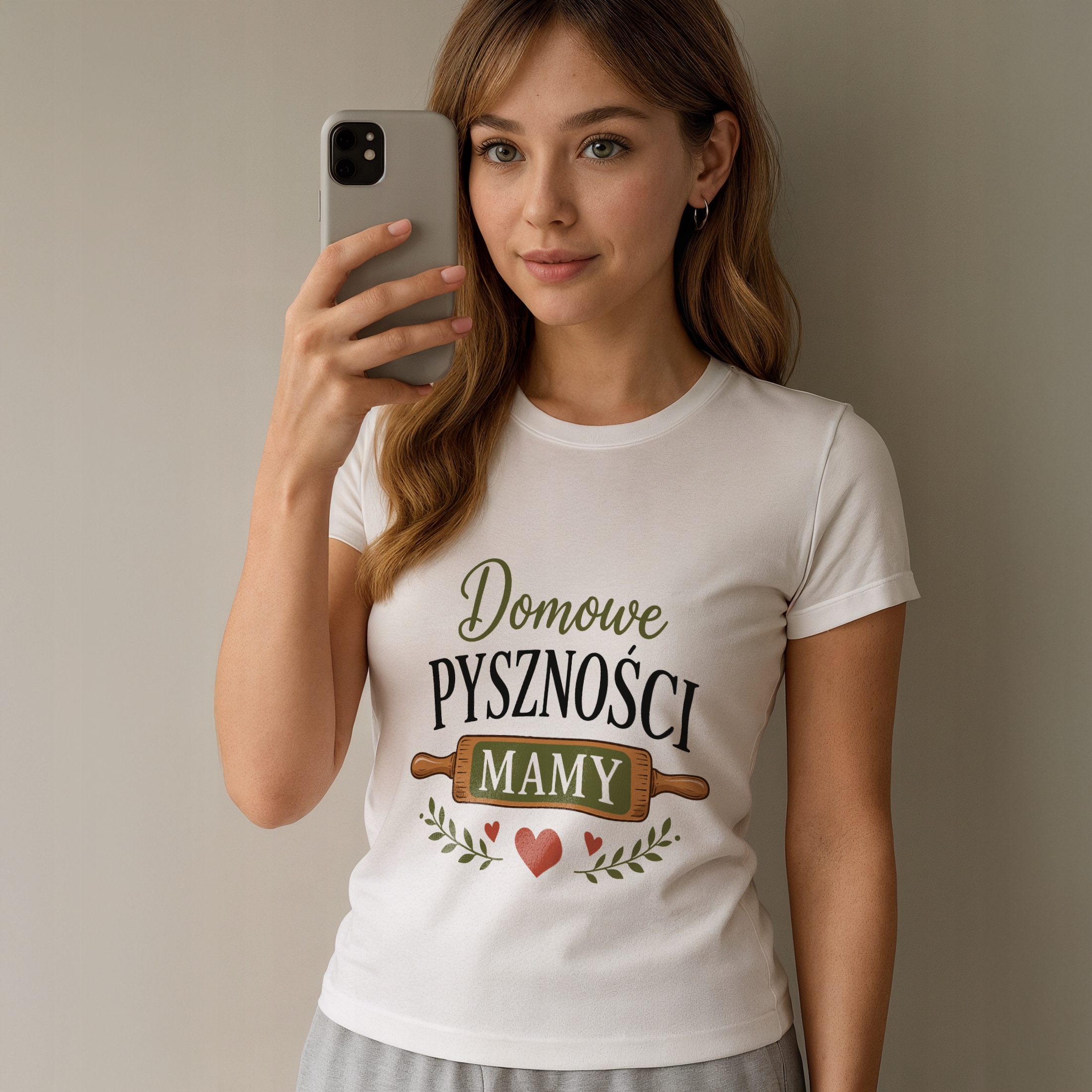 Koszulka biała damska Dzień Matki Dla Mamy Prezent Upominek r. S