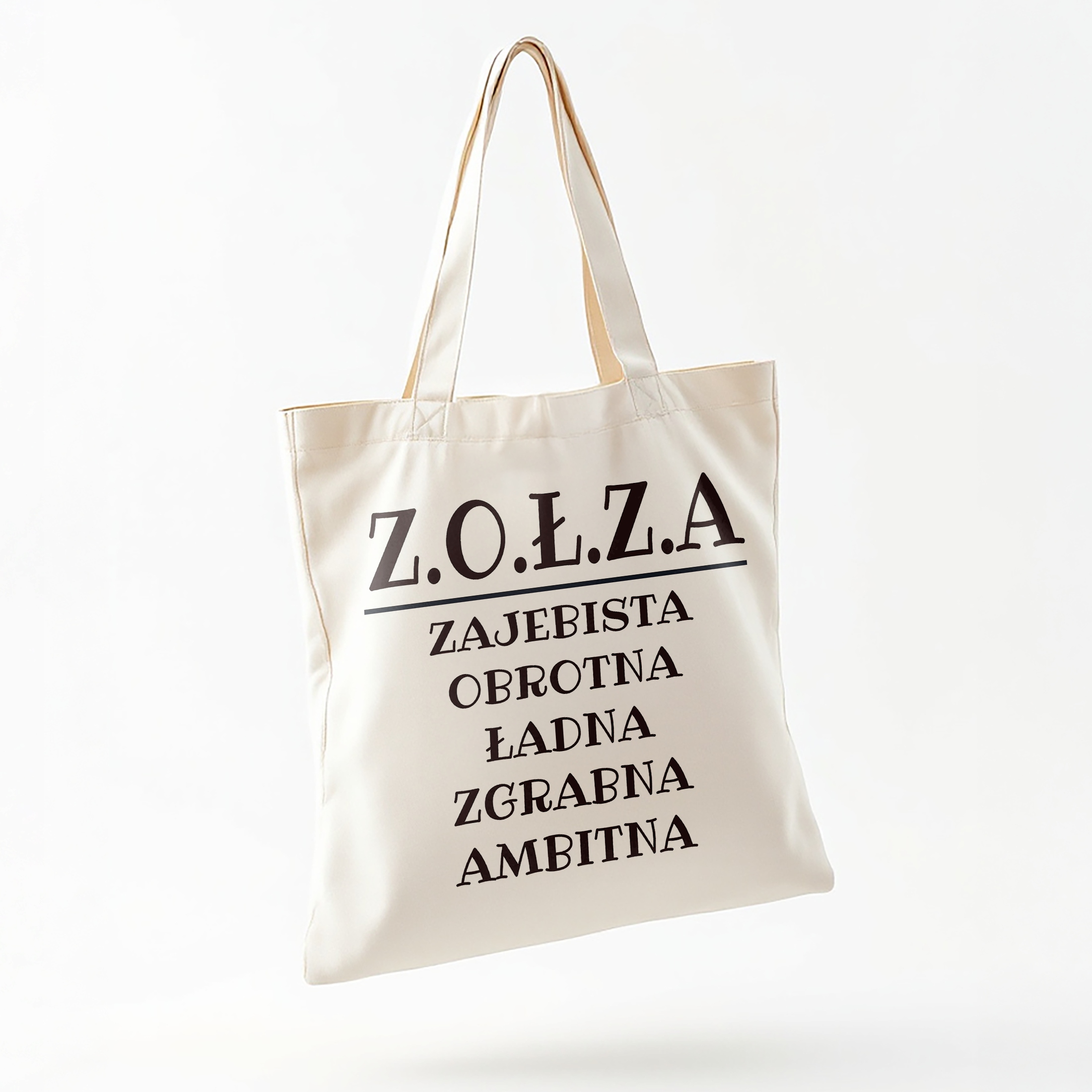 Torba bawełniana na zakupy Z.O.Ł.Z.A Zabawny Prezent