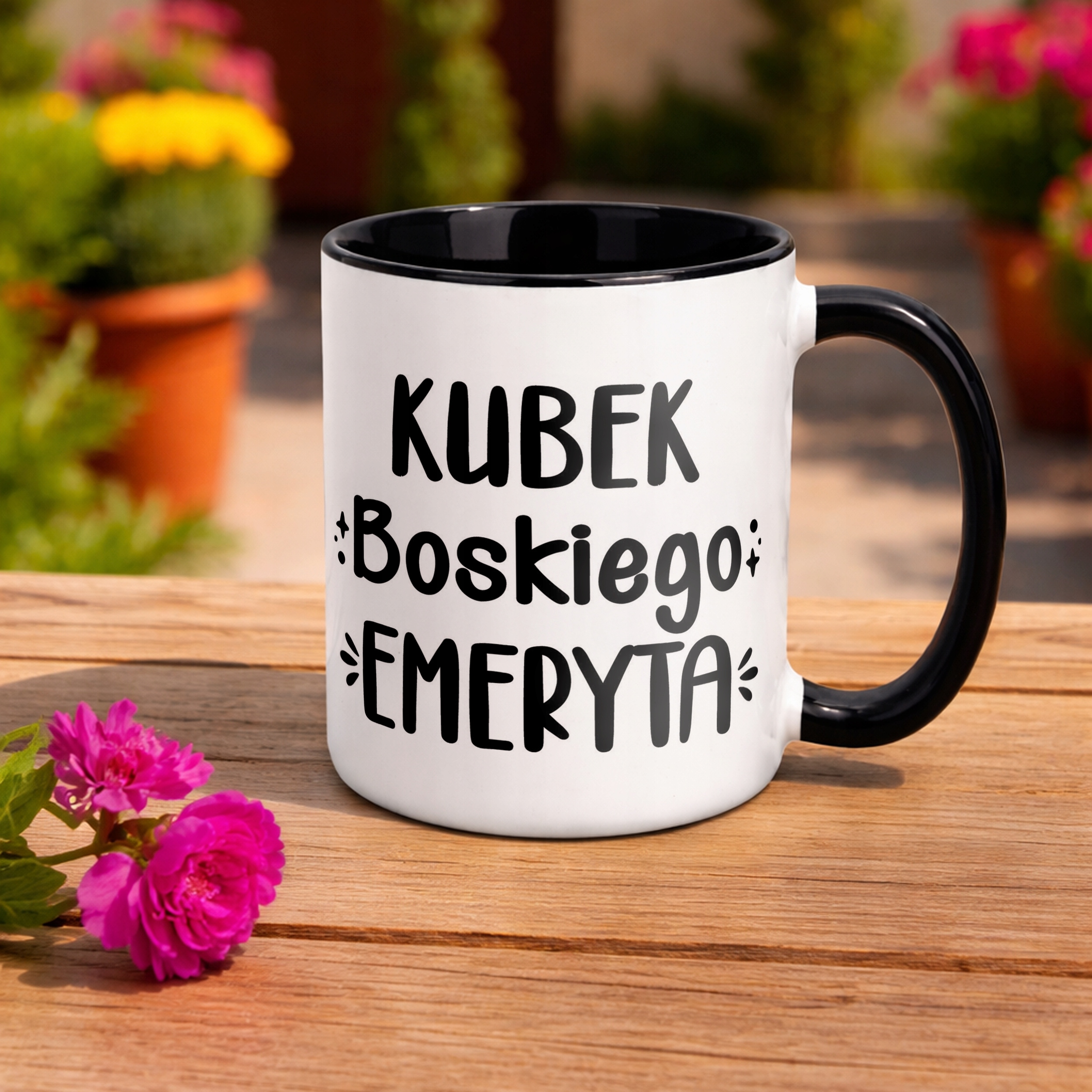 Kubek Czarny z okazji Emerytury Dla Emeryta Prezent Upominek