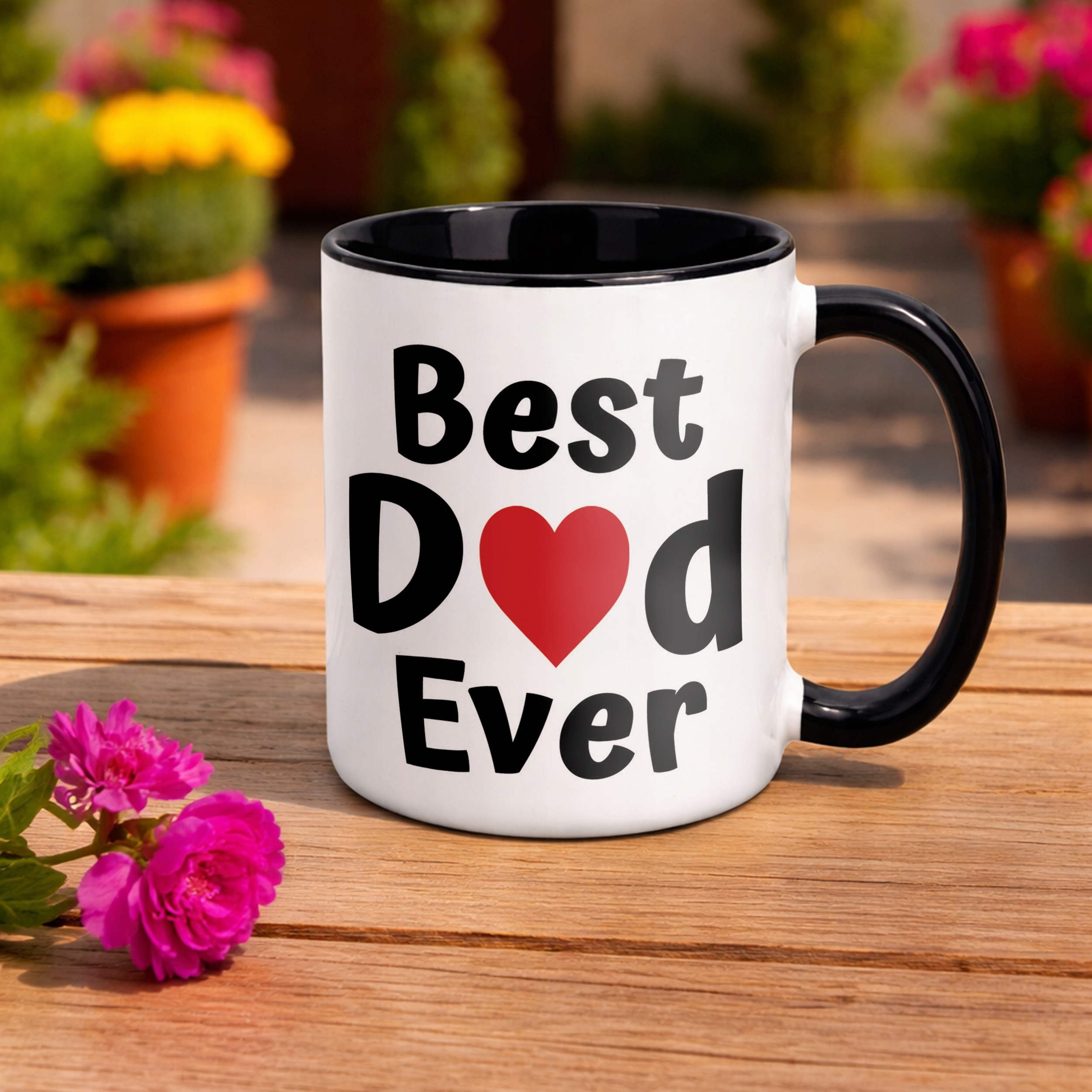 Kubek Czarny Dzień Ojca Best Dad Ever Upominek Dla Taty