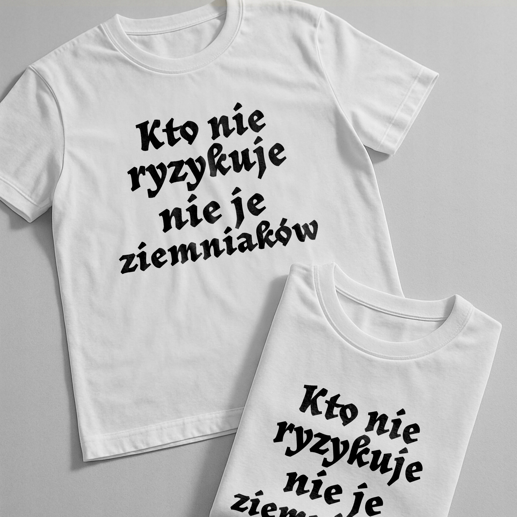 Koszulka biała męska 1670 Kto Nie Ryzykuje r. 3XL